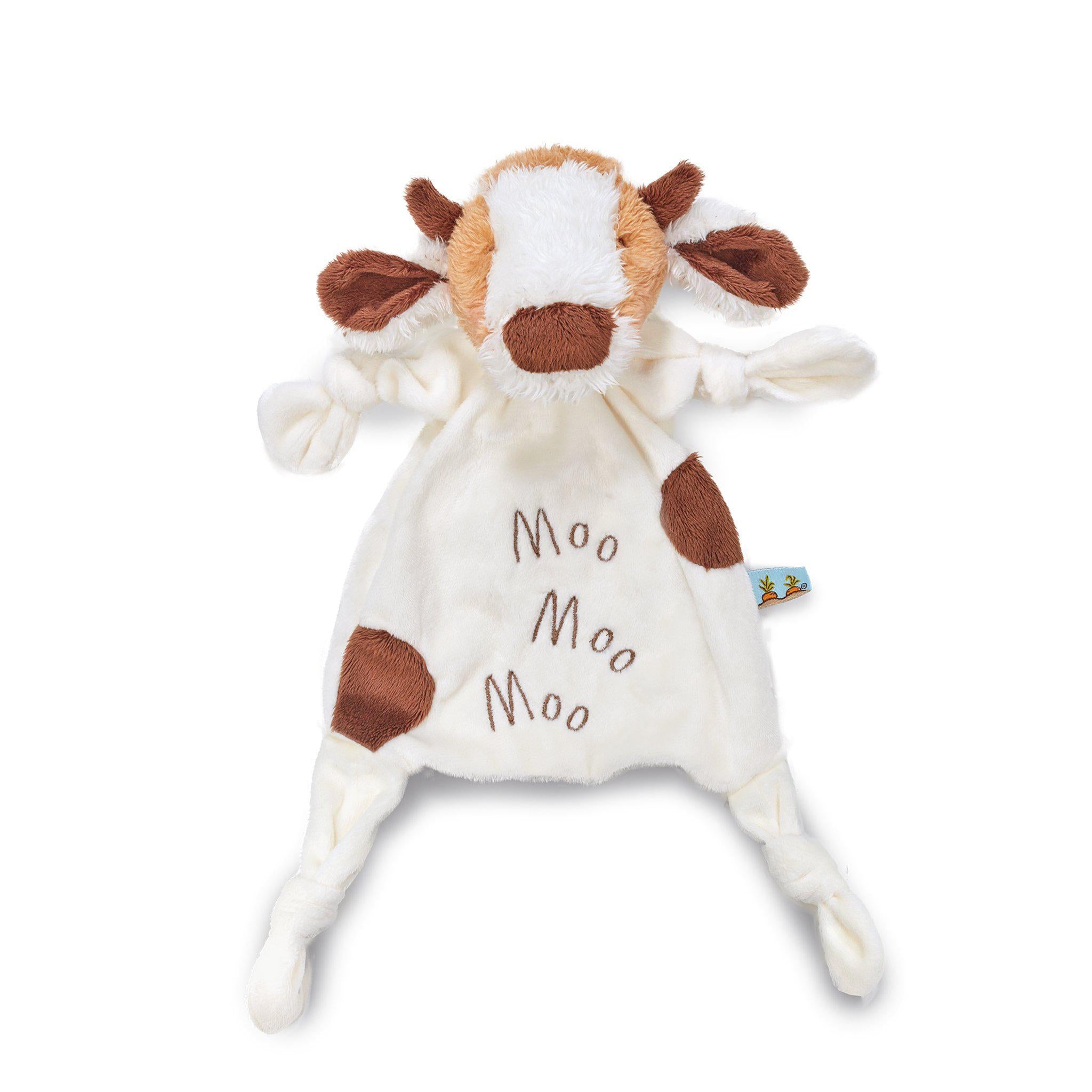 Retired Moo Moo Knotty Friend Plush Toy - Soft Stuffed Animal for Kids, Cute Cow Plushie Gift for Baby Shower, Nursery Decor & Cuddling Companion
