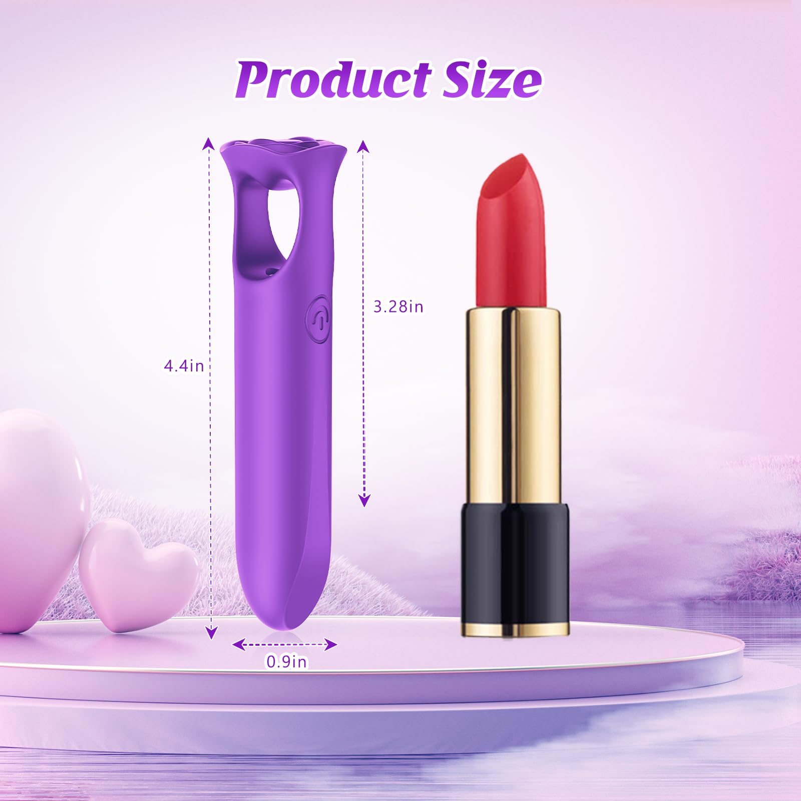 Mini Bullet Vibrator - Rechargeable App Controlled Long Distance Vibrator for Women, 9 Powerful Vibration Modes, Discreet G Spot Lipstick Design - Perfect for Travel, Couples Play & Solo Pleasure (Purple)