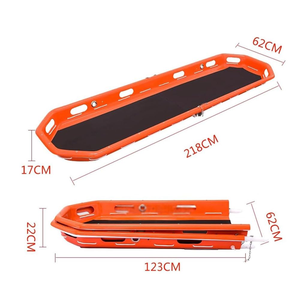 Helicopter Rescue Basket Stretcher - Emergency Patient Transport for Hospitals, Clinics & First Responders | Durable Orange Medical Stretcher for Sports Fields, Home Emergencies & Disaster Relief Scenarios