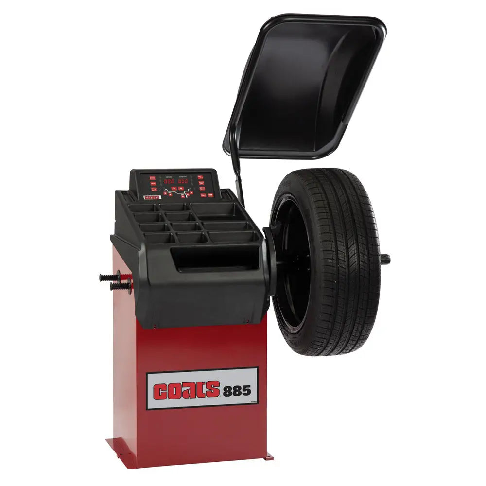 Coats 885 Space Saving Tire Balancer Machine - Wheel Balancer for Auto Shops & Garages - Perfect for Efficient Tire Balancing in Small Workspaces