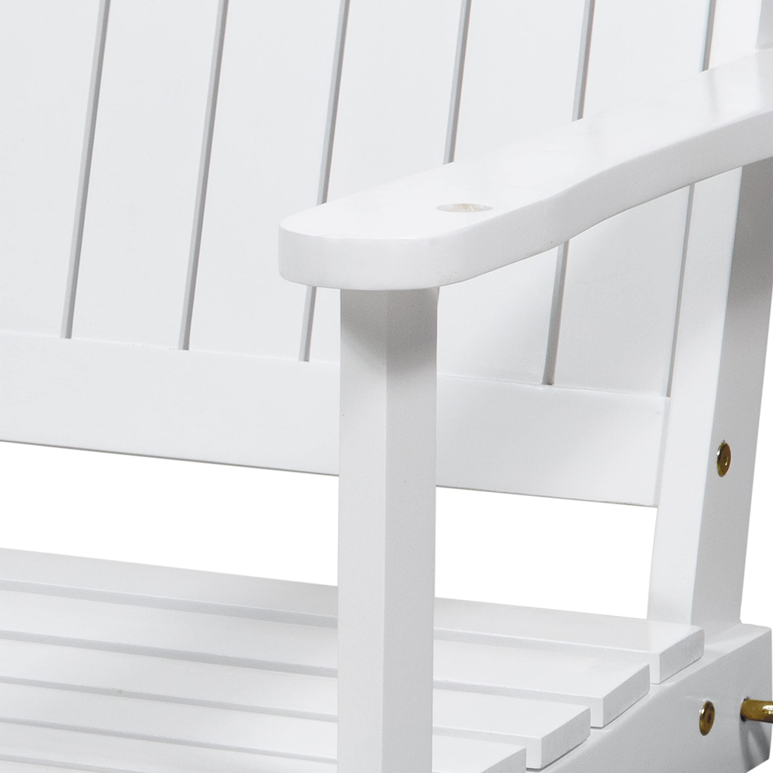 Christopher Knight Home Phoebe Outdoor Acacia Wood Porch Swing - White Weather-Resistant Hanging Chair for Patio, Garden, Backyard & Deck Relaxation