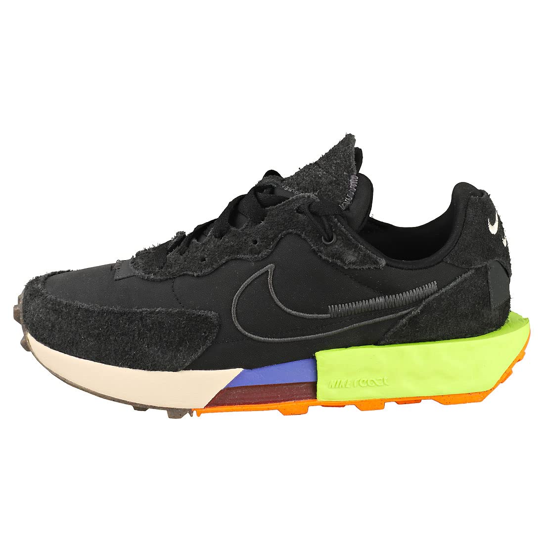 Nike Women's Waffle One NN Running Shoes - Black/Black-Volt-Anthracite - Size 8.5 - Lightweight Comfort for Jogging, Gym Workouts & Everyday Wear