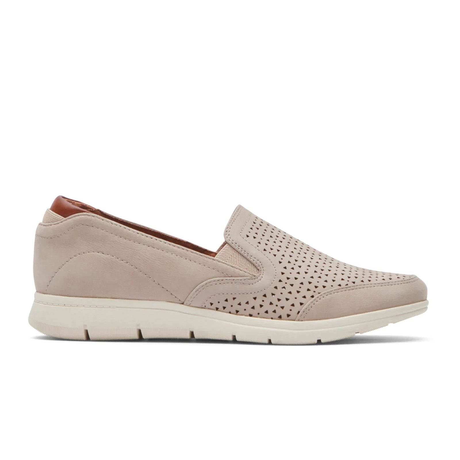 Cobb Hill Lidia Slip-On Shoes for Women - Comfortable Dove Nubuck Loafers | Casual Wear, Office & Travel Slip-Ons