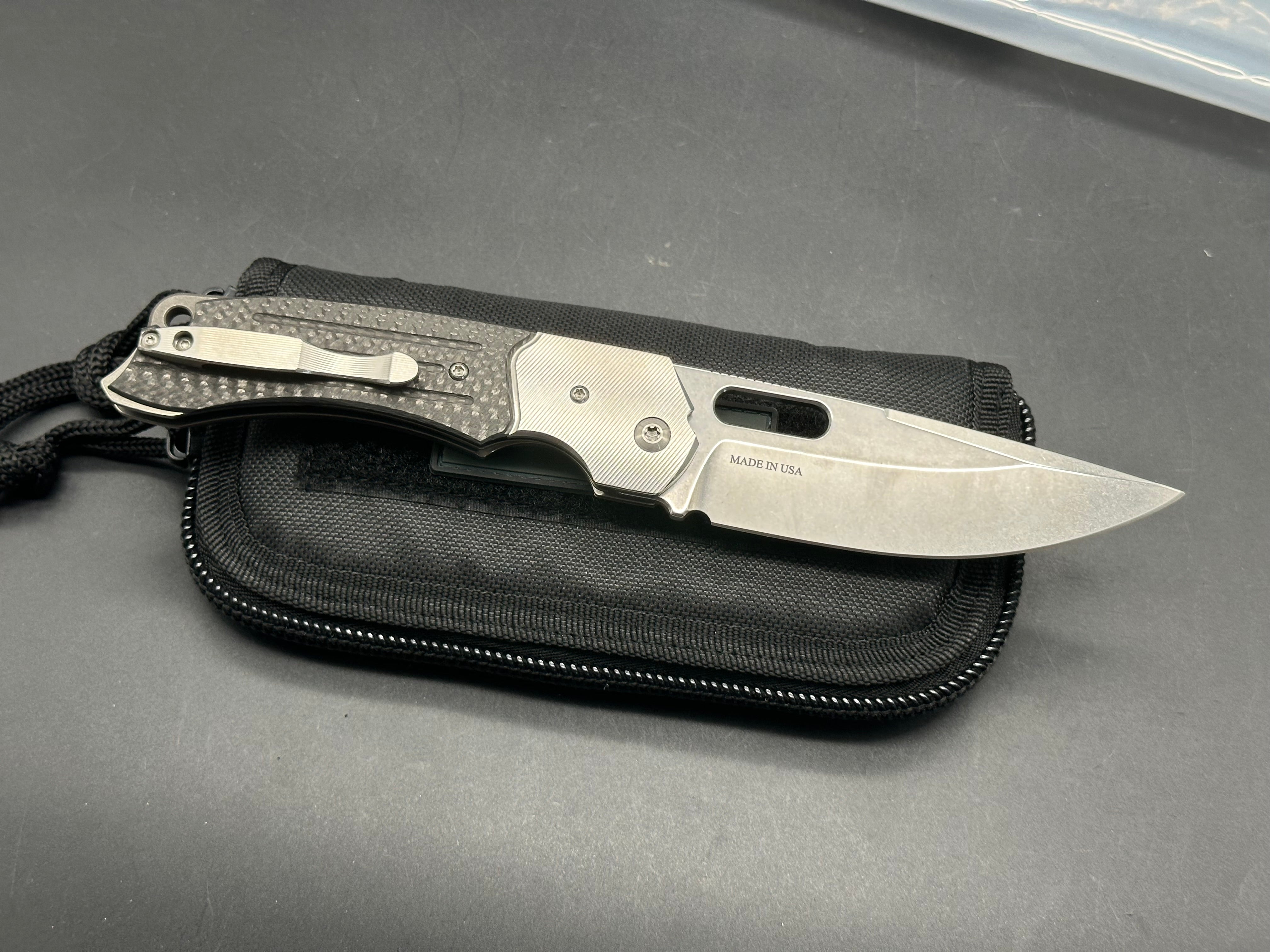 Dervish Navajo Bolstered Carbon Fiber TAD Edition - Lightweight & Durable Tactical Knife for Outdoor Adventures, Camping, and Survival Gear