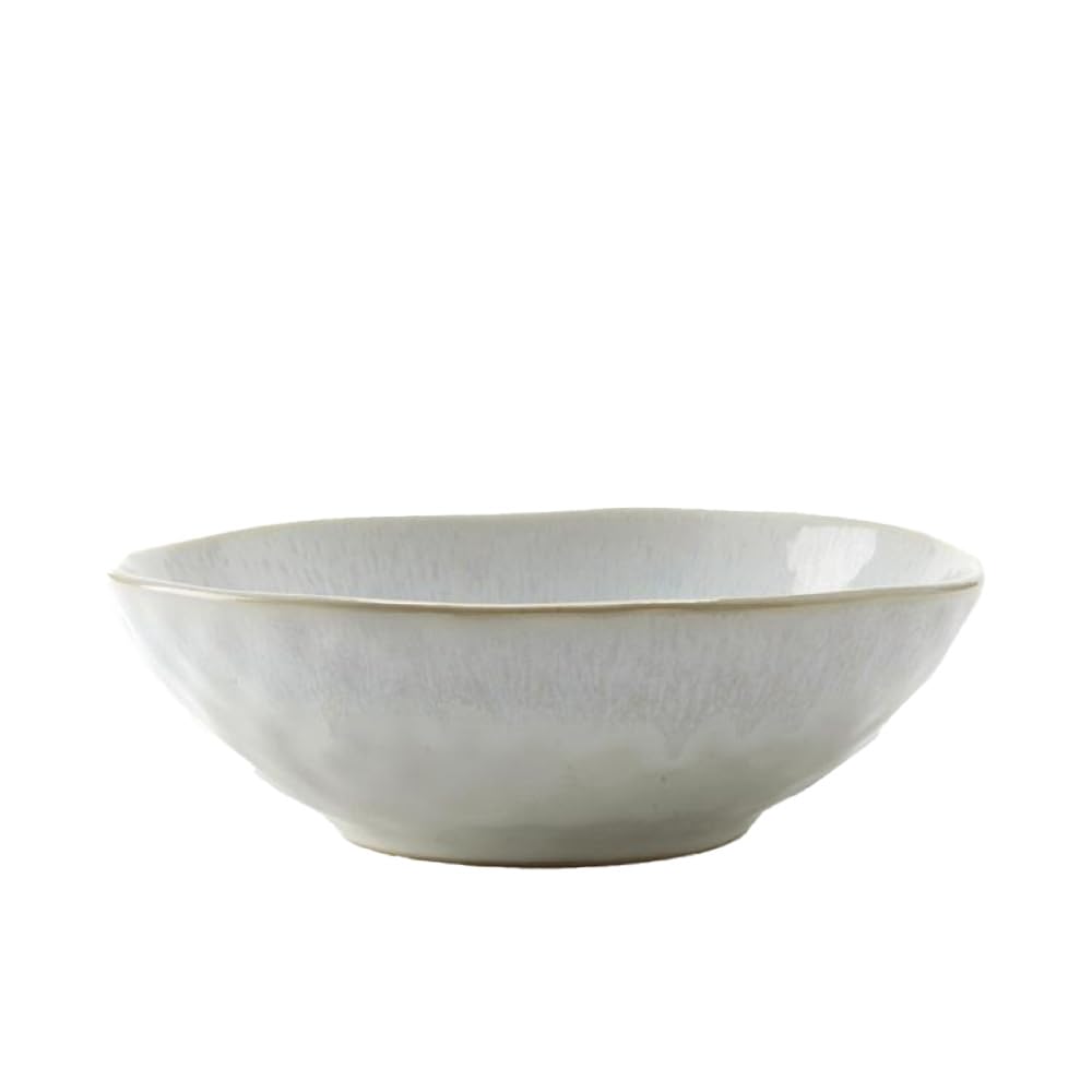 Tableau Margo White Stoneware Bowls - Set of 4 (7-Inch) | Microwave & Dishwasher Safe Dinnerware | Elegant Salad, Cereal & Soup Bowls for Everyday Dining, Entertaining & Gifts