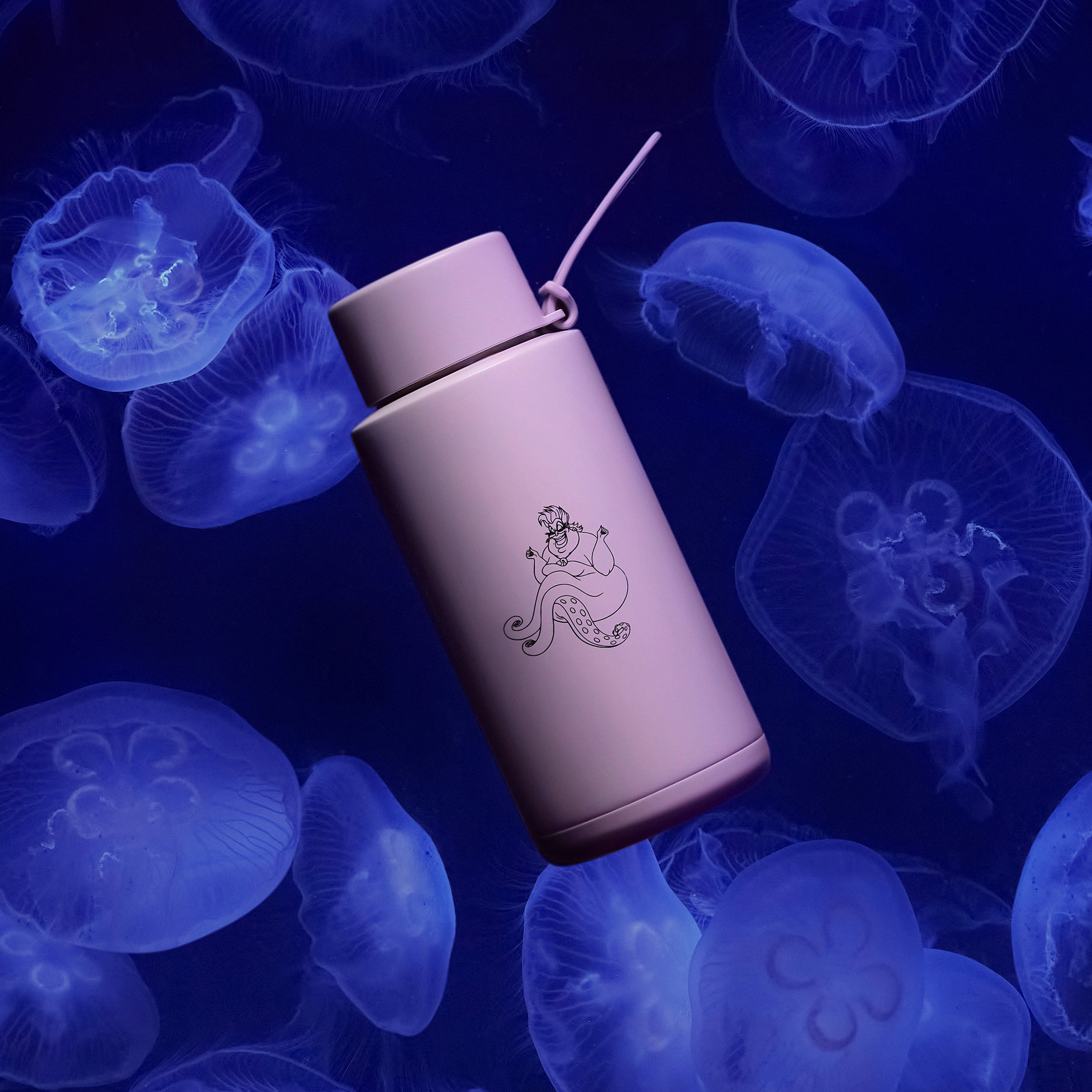 The Little Mermaid Ceramic Reusable Water Bottle - 34oz (1000ml) Insulated Travel Mug for Kids & Adults - Perfect for School, Gym, Hiking & Outdoor Activities