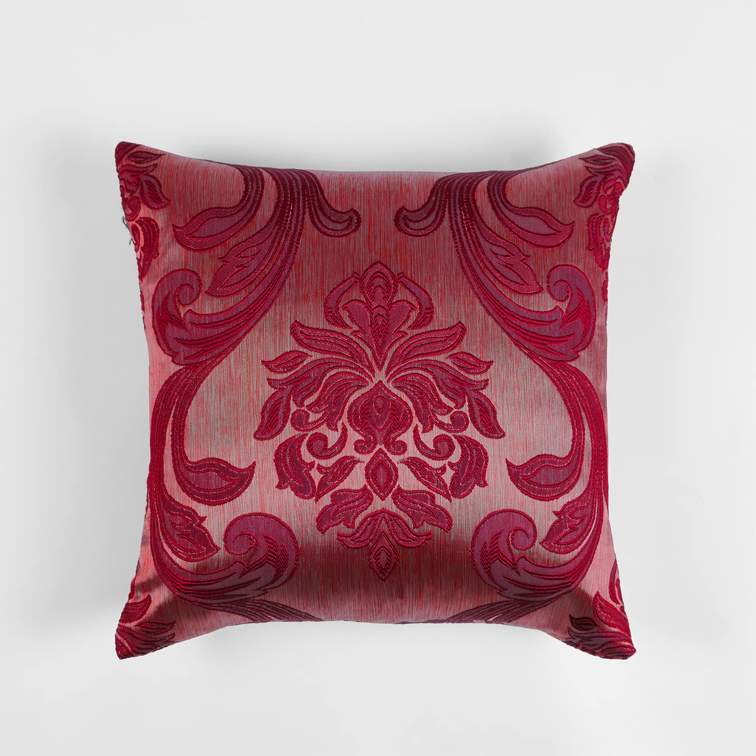 NAPEARL Jacquard Throw Pillow Covers Set of 2 - 20x20 Inch Burgundy Decorative Cushion Covers for Sofa, Couch, Bed & Living Room - Elegant Home Decor for Cozy Nights and Stylish Interior Design