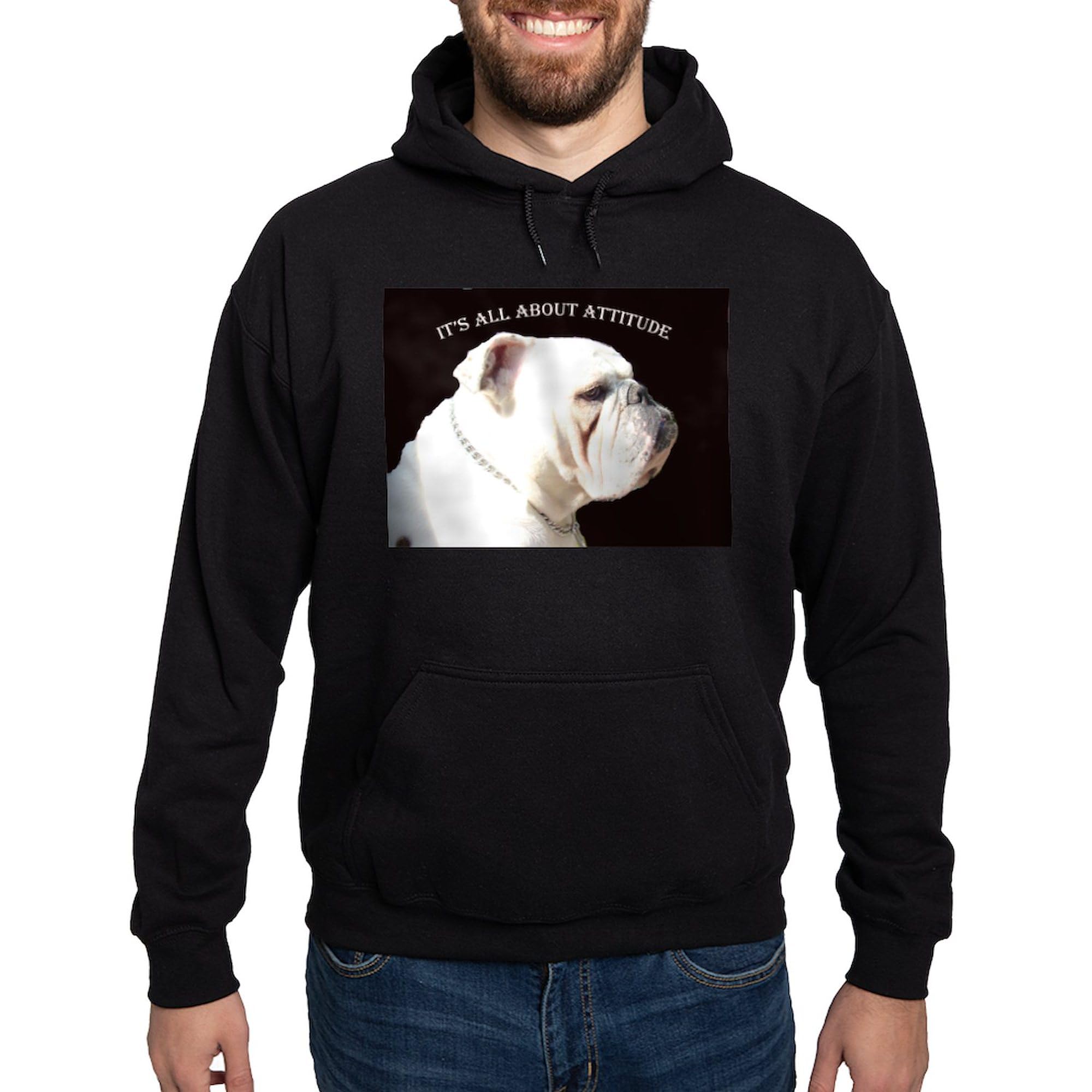 Bulldog Hoodie for Men - Dark Regular Fit Pullover Sweatshirt | Comfortable & Stylish Casual Wear for Everyday Use, Gym, and Outdoor Activities