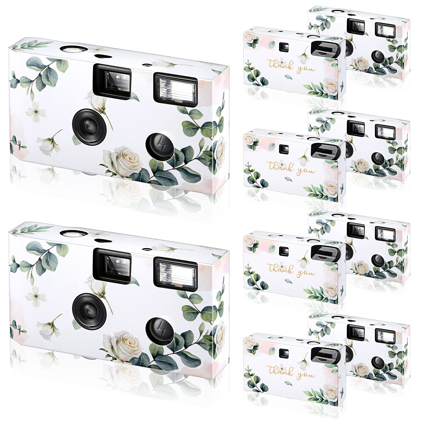 Treela 6 Pack Disposable 35mm Film Camera with Flash - Single Use Wedding, Bachelorette, Birthday, Concert, Travel, Anniversary Party Supplies & Vacation Gifts (Eucalyptus Leaf) | Perfect for Capturing Memories at Special Events & Travel Adventures