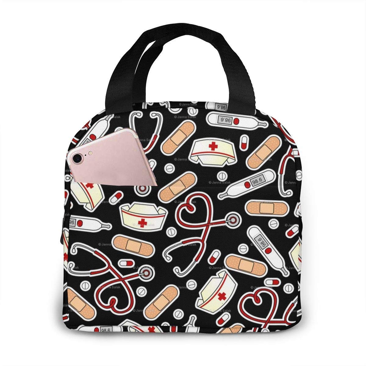 Insulated Lunch Bag for Women & Men - Thermal Reusable Cooler Tote for Work, School, Picnic, Beach & Boating - Perfect for Nurses, Medical Professionals & Outdoor Activities