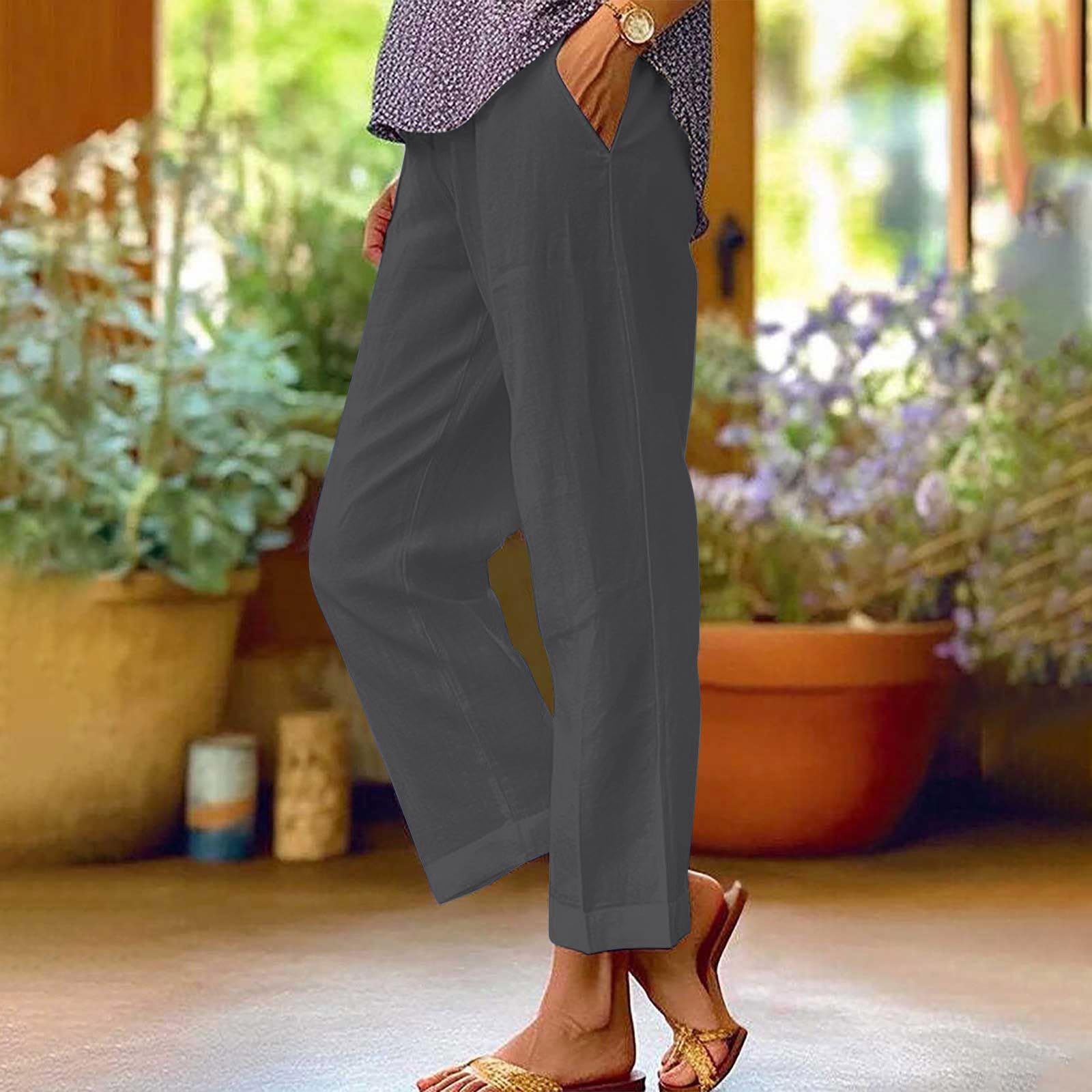 Women's Wide Leg Palazzo Pants - Elastic Waist Casual Trousers for Comfort & Style | Perfect for Office, Travel & Everyday Wear