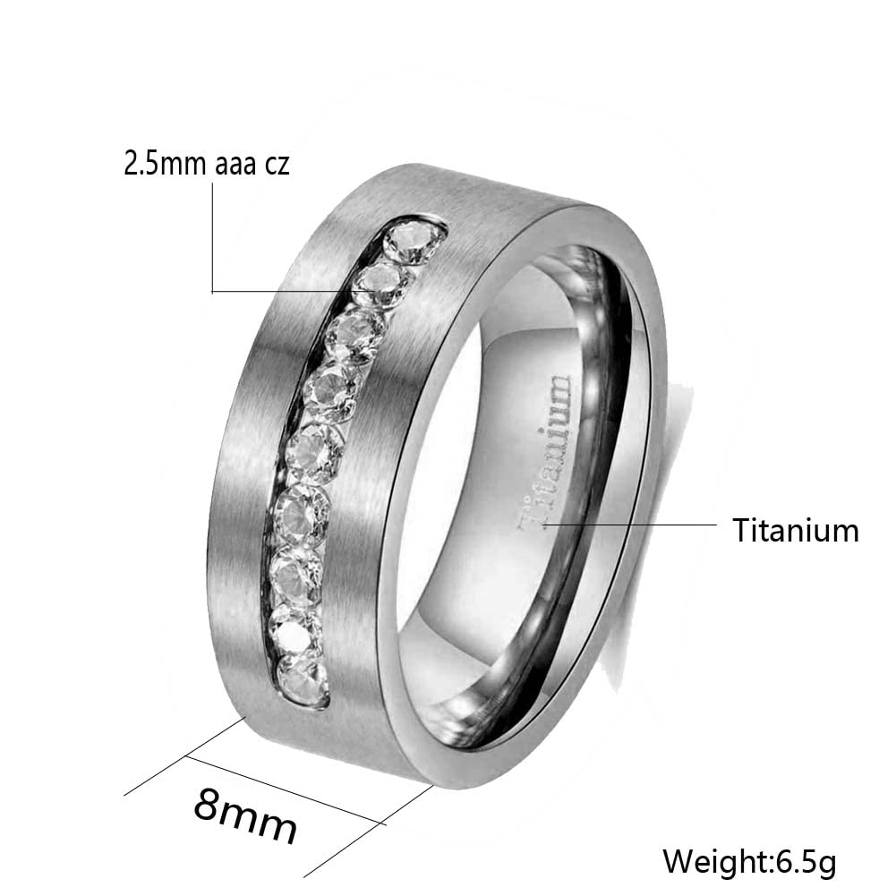 Matching Couple Rings for Wedding - His & Hers CZ Rings for Everyday Wear