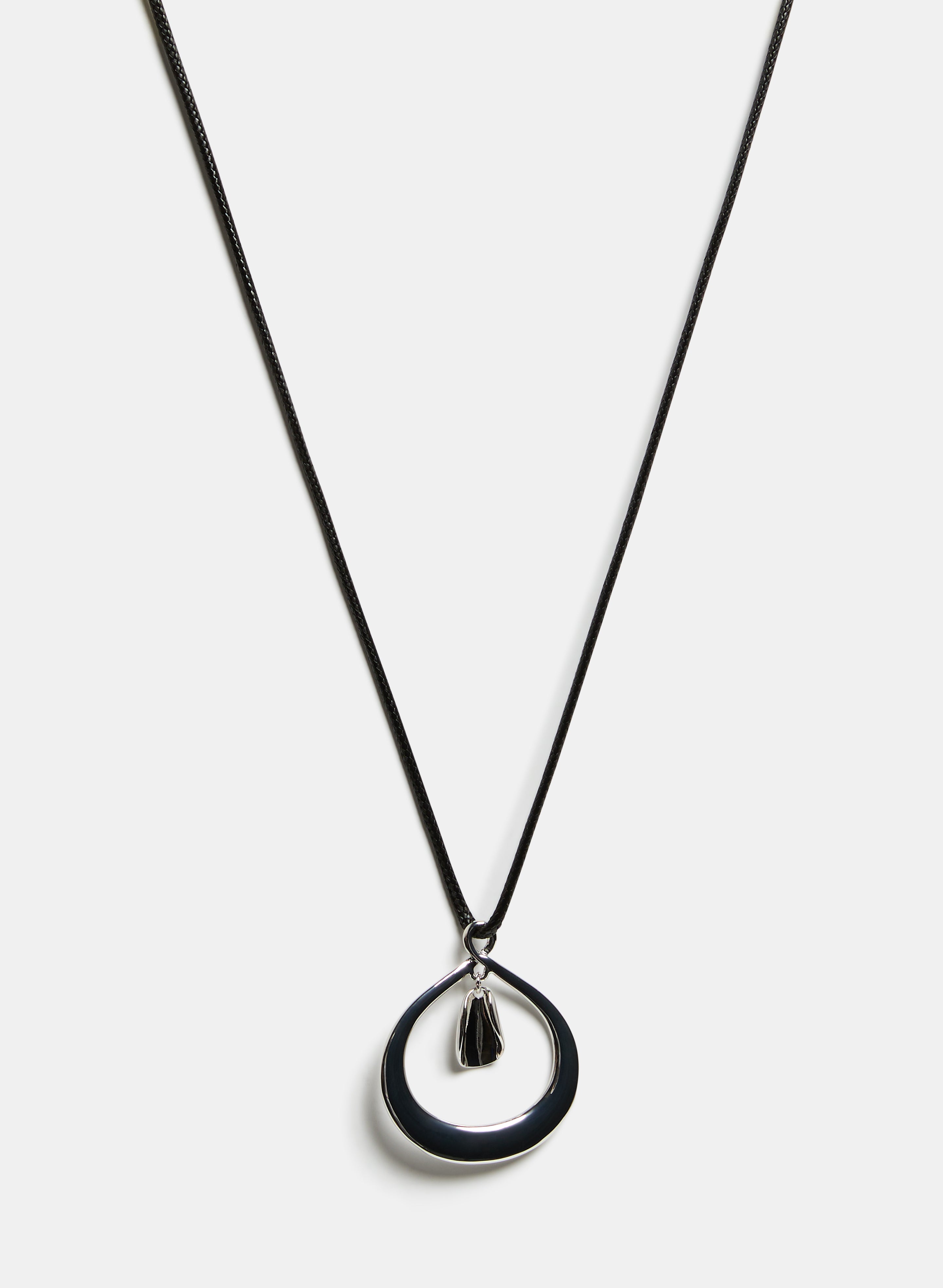 Elegant Cord Open Hoop Pendant Necklace for Women - Minimalist Boho Jewelry for Everyday Wear & Special Occasions