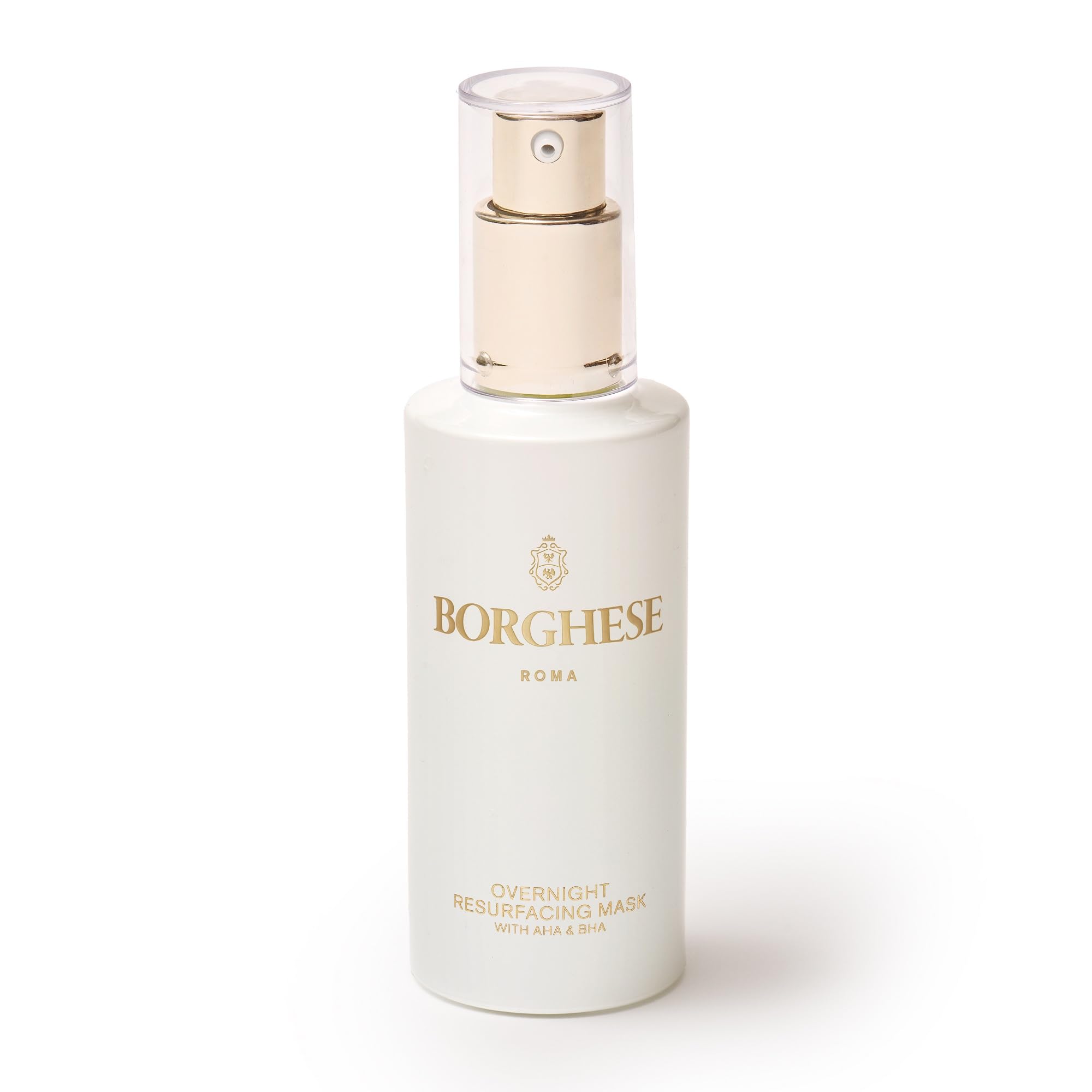 Borghese Overnight Resurfacing Mask with AHA & BHA - Glycolic Acid, Lactic Acid & Hyaluronic Acid Exfoliating Treatment for All Skin Types | Nighttime Skincare for Smooth, Glowing Complexion
