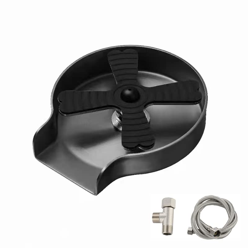 Premium Stainless Steel Glass Rinser for Kitchen Sink - Heavy Duty Cup & Bottle Washer with Metal Base | Bar, Restaurant & Home Use (Silver Finish)