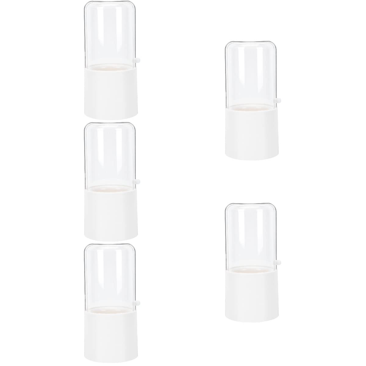 EXCLUZO 5-Piece Bathroom Organizer Set with Lids - Makeup Brush Holder & Cosmetic Storage Containers for Vanity, Travel, and Home Organization
