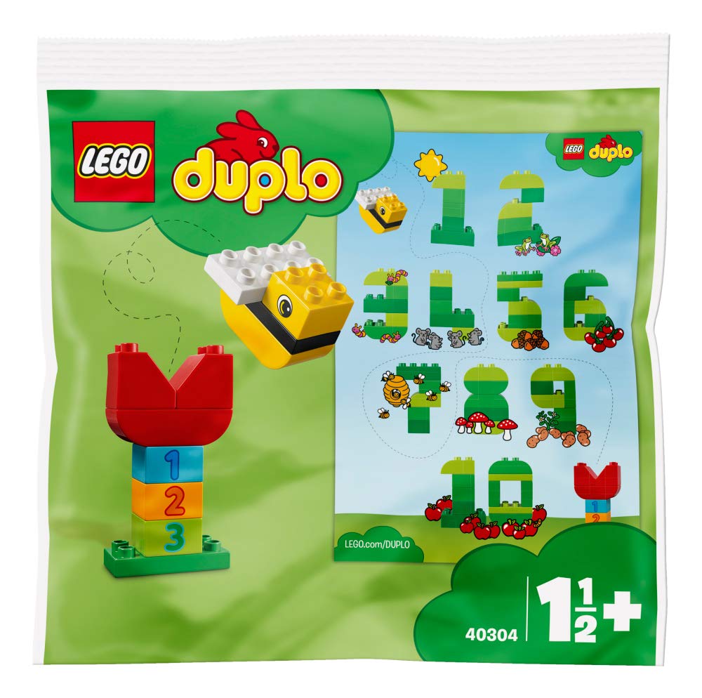 LEGO DUPLO Plastic Number Learning Bags Set - Educational Toy for Toddlers & Preschoolers - Perfect for Counting Practice & Early Math Skills Development at Home or Classroom