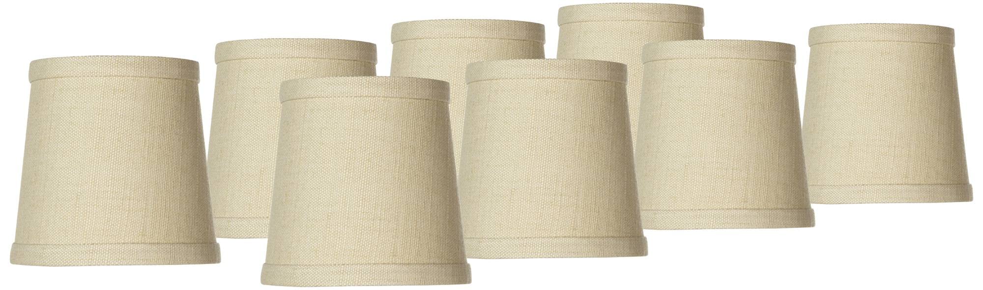 8-Pack Hardback Drum Lamp Shades - Nallad Herbal Beige, 4