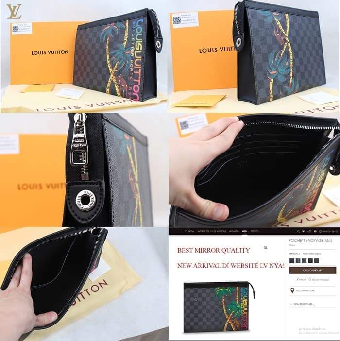 LV Pochette Voyage Damier Graphite Crossbody Bag - Luxury Designer Handbag for Women - Perfect for Travel, Work & Evening Events