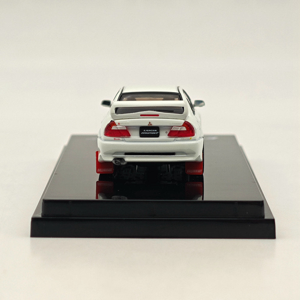 1/64 Scale Mitsubishi Lancer Evolution V GSR (CP9A) 1998 White Diecast Model Car - Hobby Japan HJ642032AW - Perfect for Collectors, Display Cases & Racing Dioramas