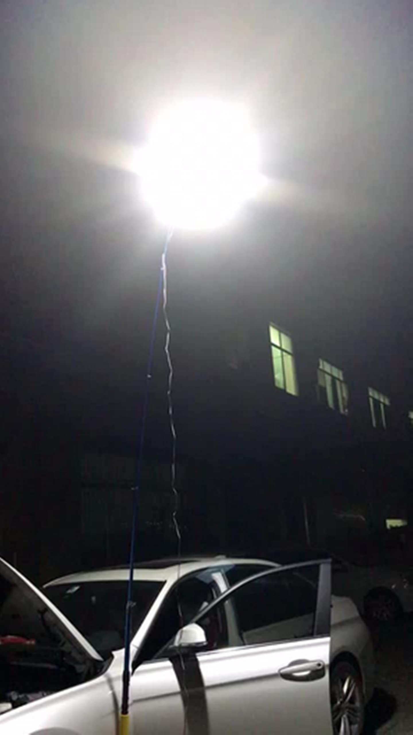 180 LED Beads Telescopic Camping Light - 4.5m/14FT Extendable LED Lantern with Remote Control for Outdoor Camping, Fishing, Car Repair & BBQ | Waterproof Portable Light for Night Sports, Hiking, Emergency & Backyard Parties