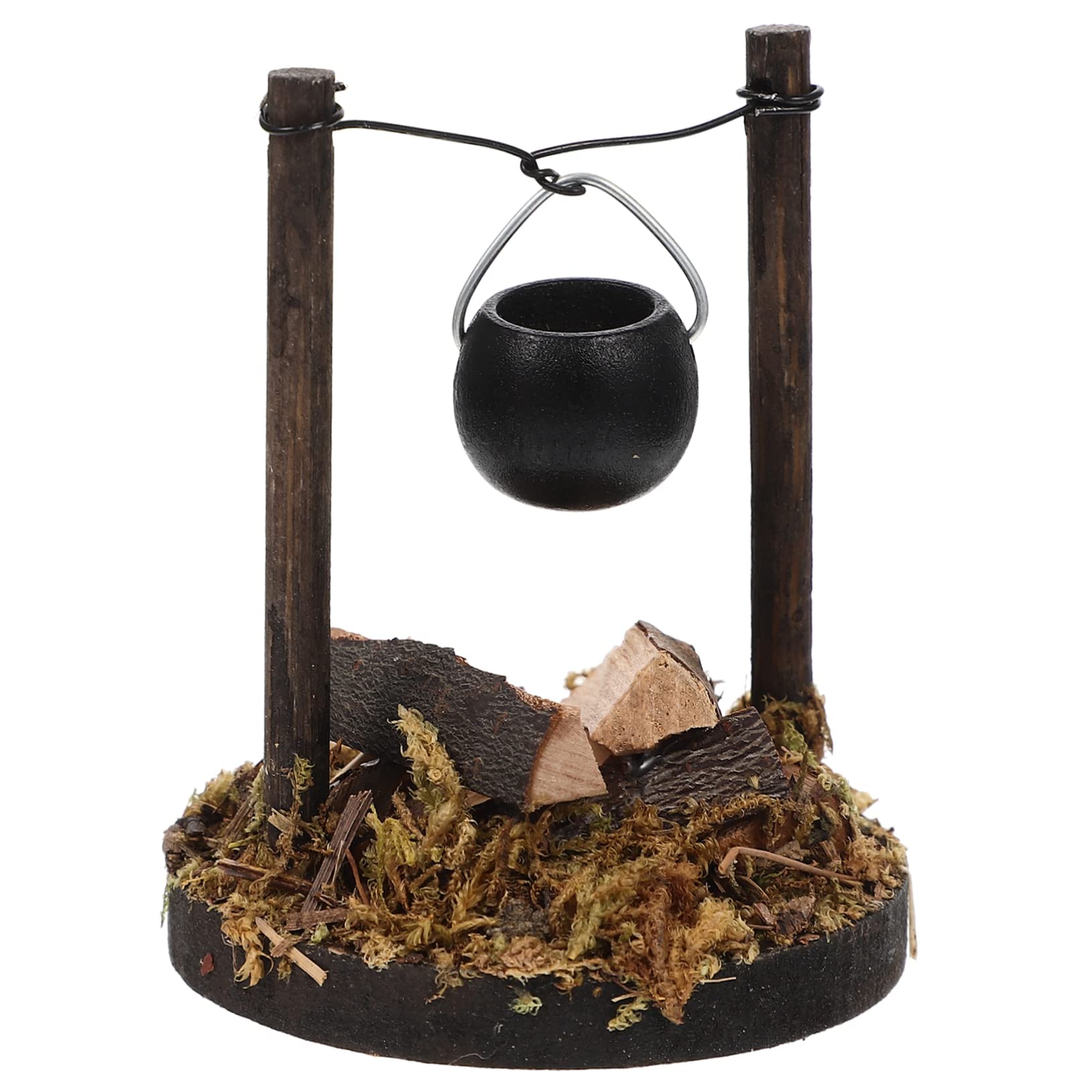 Vaguelly Delicate Miniature Outdoor Stove - Tiny Wooden Stove for Dollhouse & Fairy Garden Decor - Perfect for Indoor Miniature Displays & Outdoor Fairy Garden Scenes