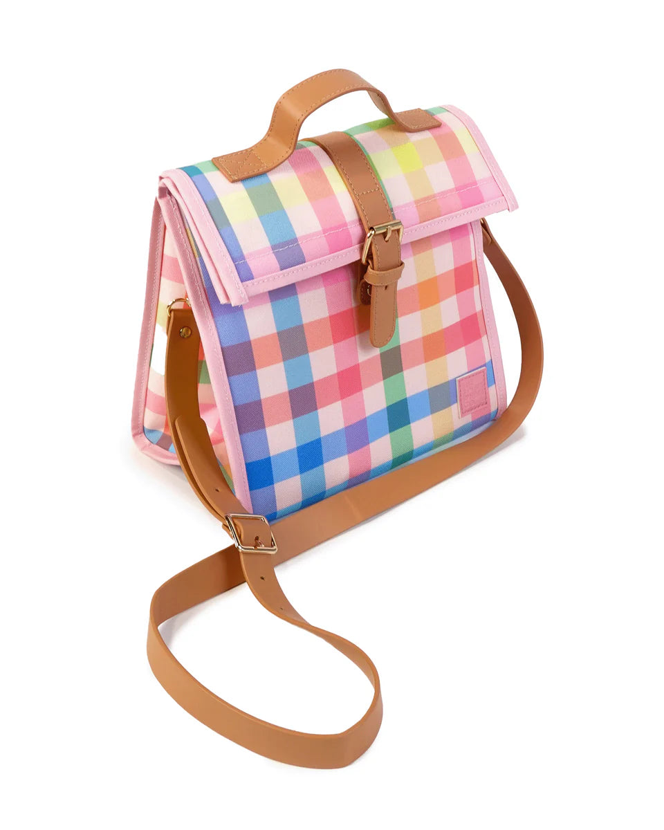 The Somewhere Co Sugarplum Lunch Satchel - Insulated Reusable Tote Bag for Work, School & Picnics | Eco-Friendly Food Container Carrier