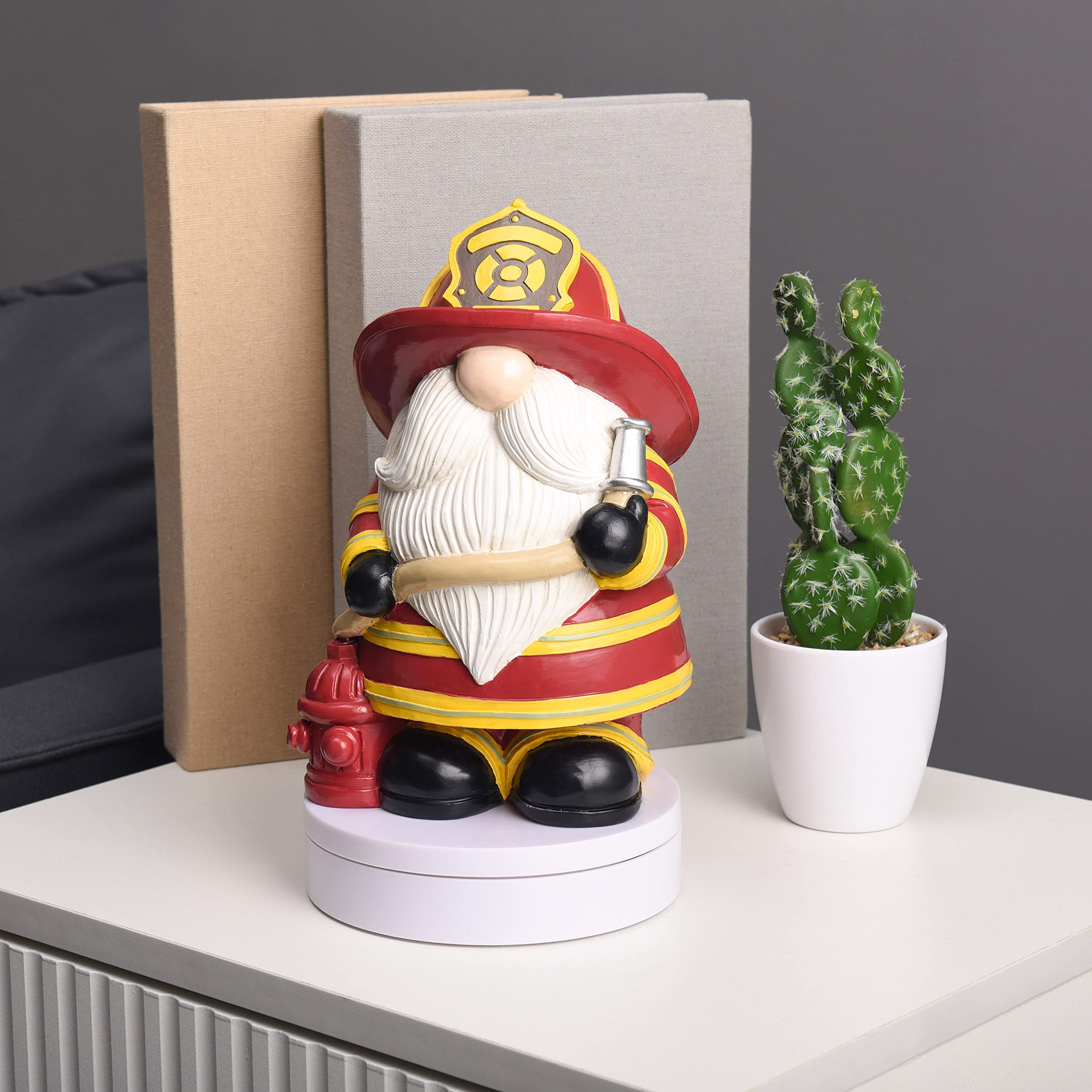 Pointnio Firefighter Gnomes - Patriotic Home Decor for Fireman Gifts, Living Room Shelf Decorations & Collectible Figurines (Red) - Perfect for Firefighter Appreciation, Christmas Gifts & Patriotic Home Decor