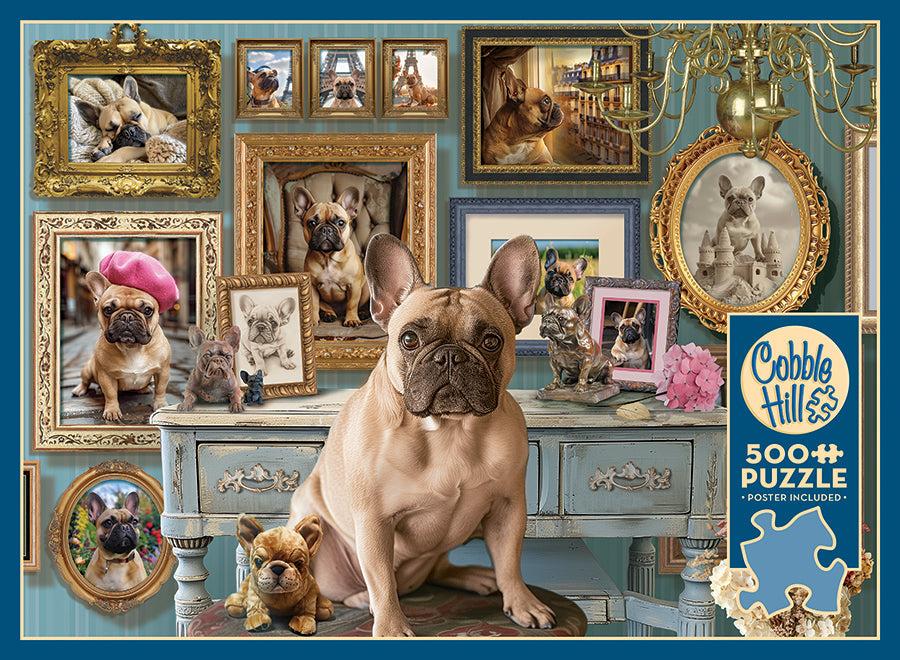 500 Piece Jigsaw Puzzle - Cute French Bulldog Design | Perfect for Family Game Night & Relaxation Activities