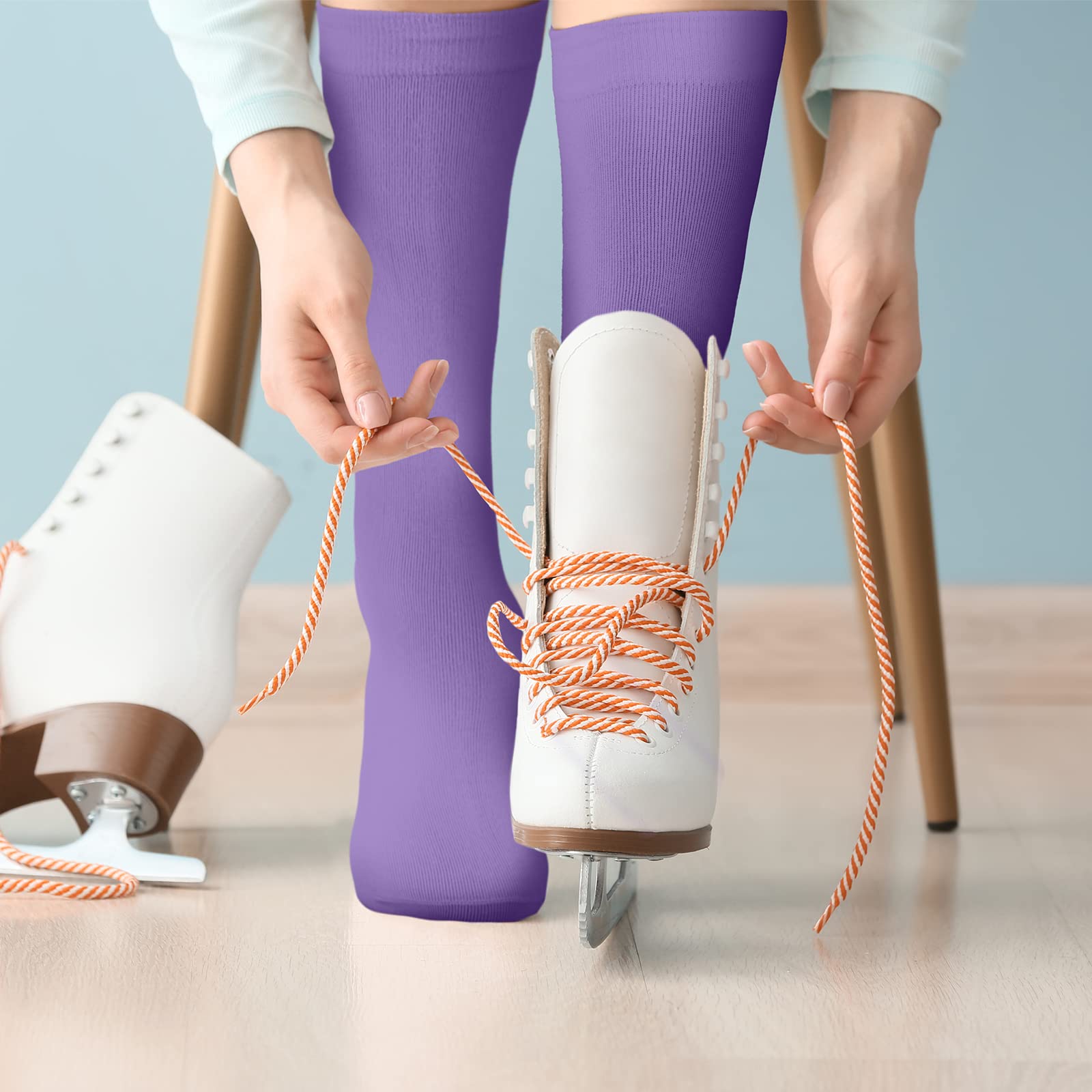 **Giegxin 6 Pairs Women's Cotton Compression Socks for Roller Skating, Sports & Fitness – Breathable & Supportive for Women, Girls & Youth**    *(Perfect for Roller Skating, Running, Gym Workouts & Everyday Comfort!)*