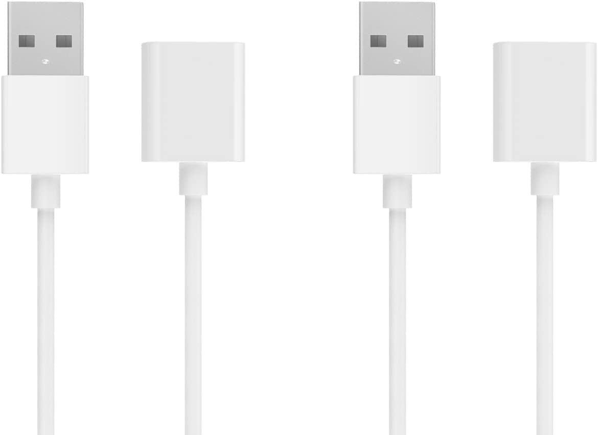 MoKo 2-Pack Lightning Charging Adapter for Apple Pencil 1st Generation - 3ft USB Cable Compatible with iPad Pro 12.9/10.5/9.7, iPad Air 4, iPad Mini 5 - White | Perfect for Artists, Designers & Students