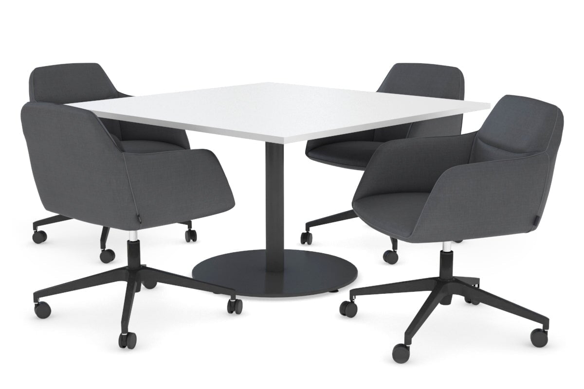 Premium Sapphire Disc Base Rectangle Conference Table - Elegant Boardroom Furniture for Professional Office Meetings & Executive Workspaces