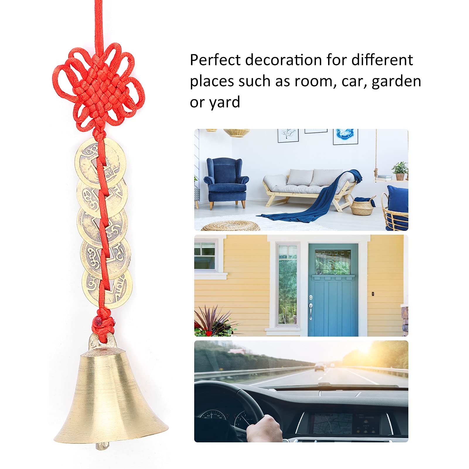 Authentic Chinese Feng Shui Wind Chime - Harmony & Prosperity Bell for Home Decor, Office & Garden | Attract Wealth & Positive Energy
