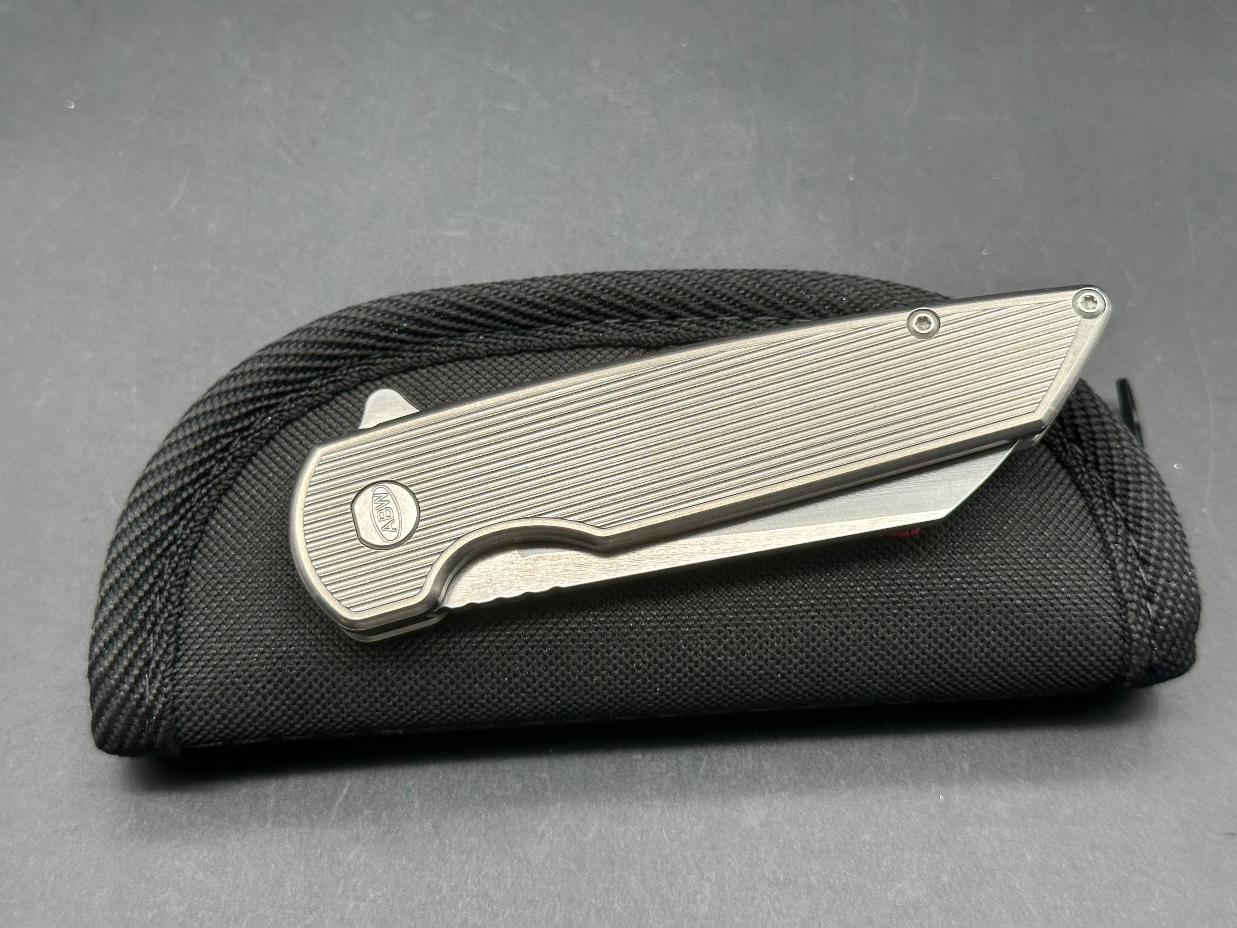American Blade Works Model 2 Titanium Folding Knife with MagnaCut Steel - Perfect for EDC, Outdoor Adventures & Survival Gear