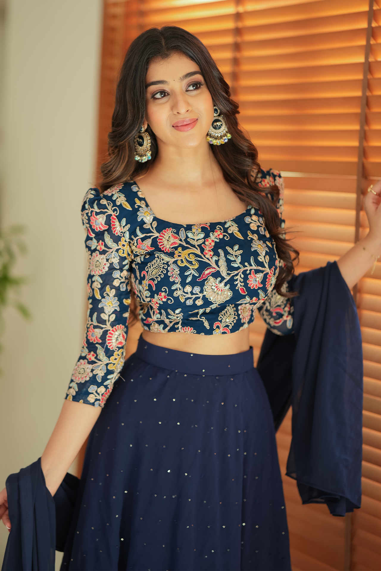 Royal Blue Designer Lehenga Choli Set for Women | Indian Traditional Embroidered Bridal Wear | Perfect for Weddings, Festivals & Special Occasions