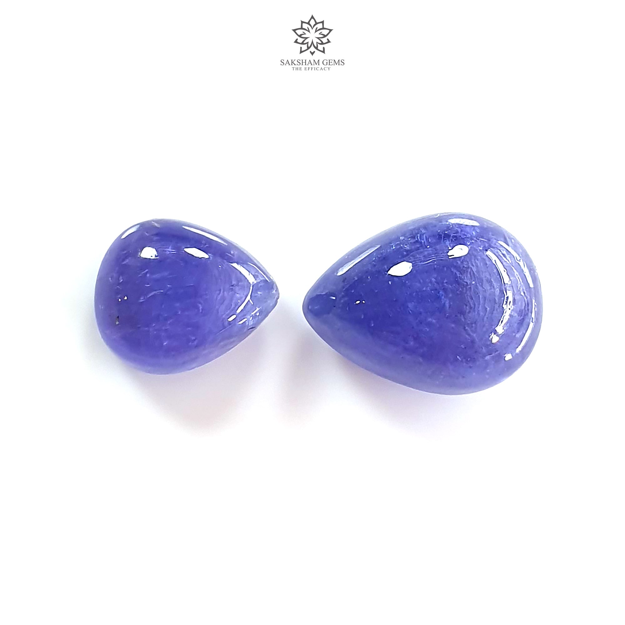 Natural Blue Tanzanite Gemstone Oval Cabochon - Handcrafted Jewelry Making Supplies for Rings, Necklaces & Earrings