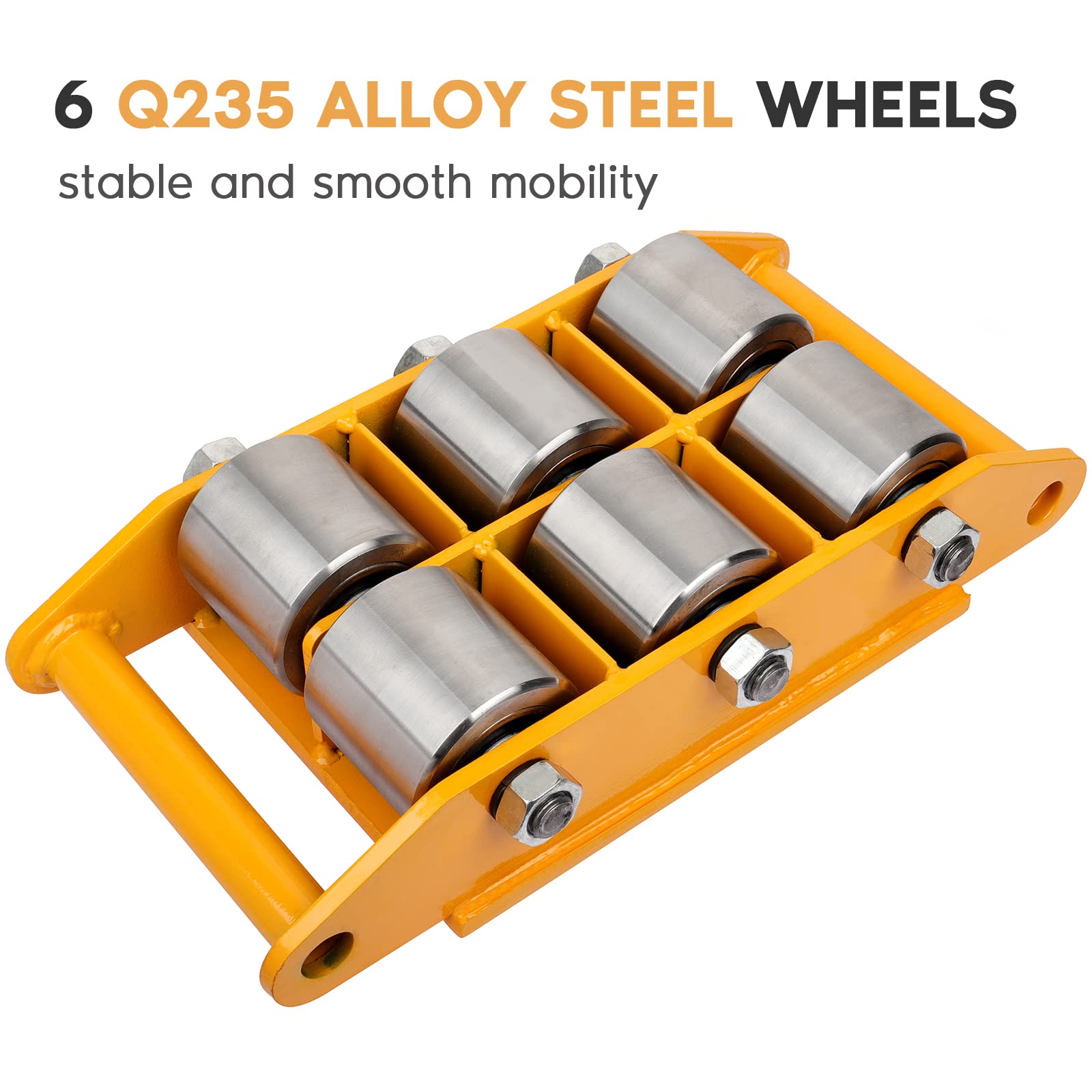8 Ton (17600 lbs) Heavy Duty Machine Skates with 360° Rotation - Industrial Machinery Moving Dolly for Equipment Relocation - Perfect for Factory, Warehouse & Workshop Use