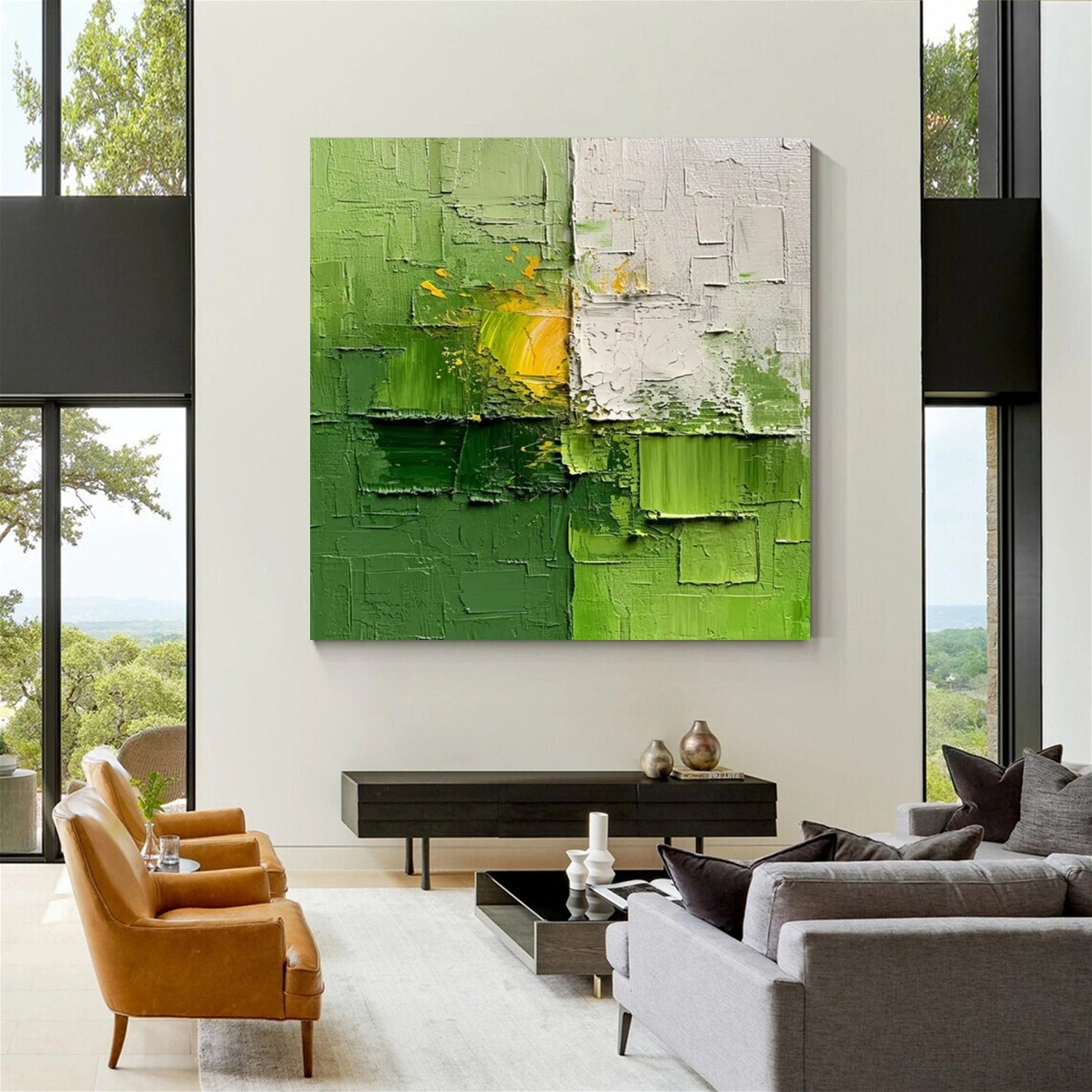 Abstract Painting #AB 425 - Modern Wall Art for Living Room, Bedroom & Office Decor - Handmade Canvas Artwork for Home & Commercial Spaces