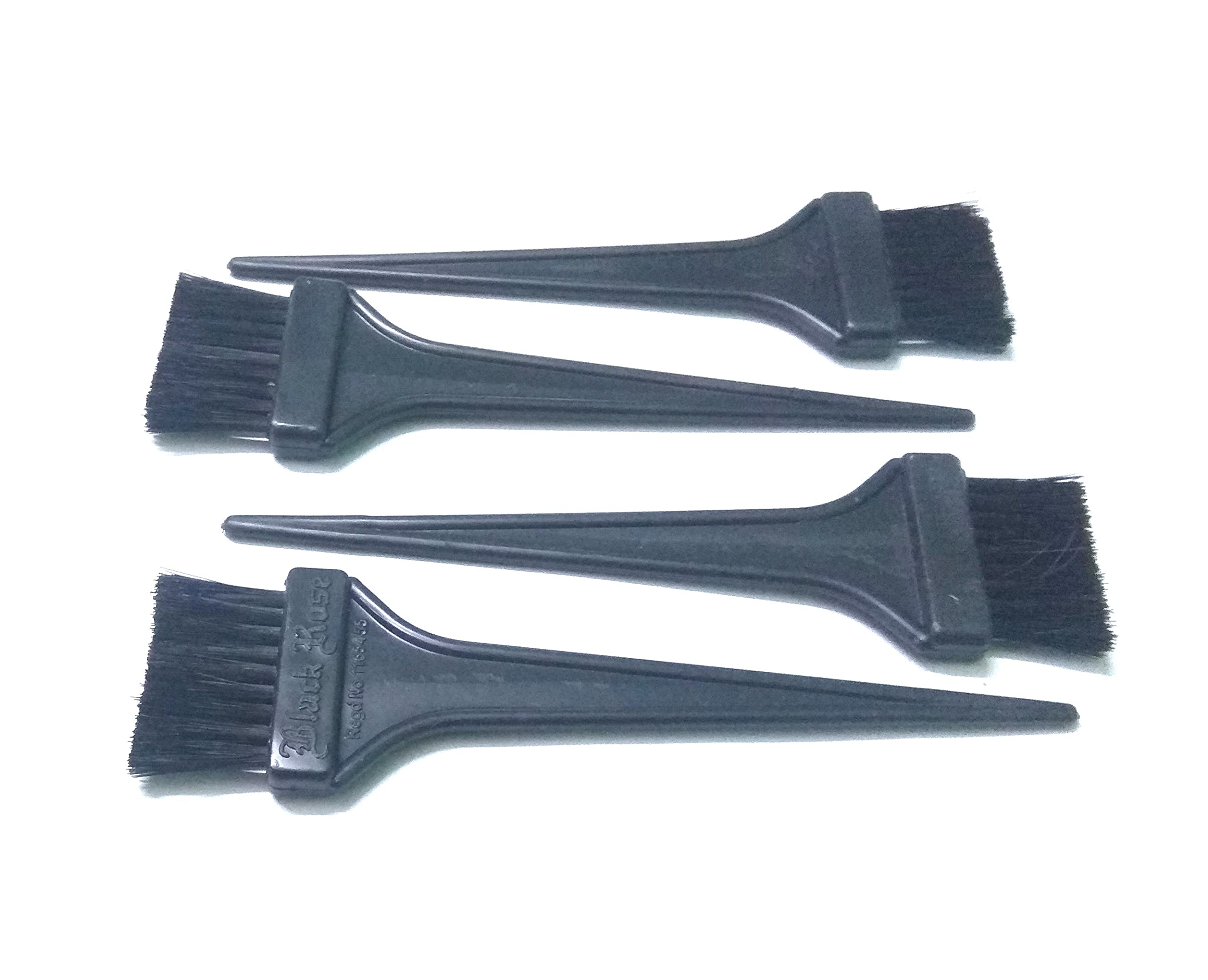 Nawani Mehndi/Dye Brush Set - 4 Pack Black Hair Coloring Brushes for Professional Salon & Home Use - Perfect for Henna, Hair Dye & Temporary Tattoo Application