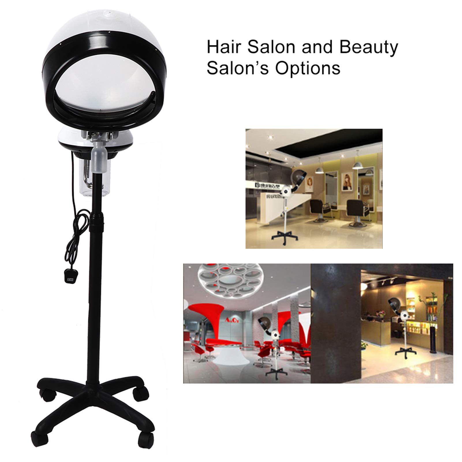 Adjustable Professional Hair Coloring Steamer with Hooded Bonnet - Salon & Home Use Perming & Treatment Dryer for Hair Care & Styling