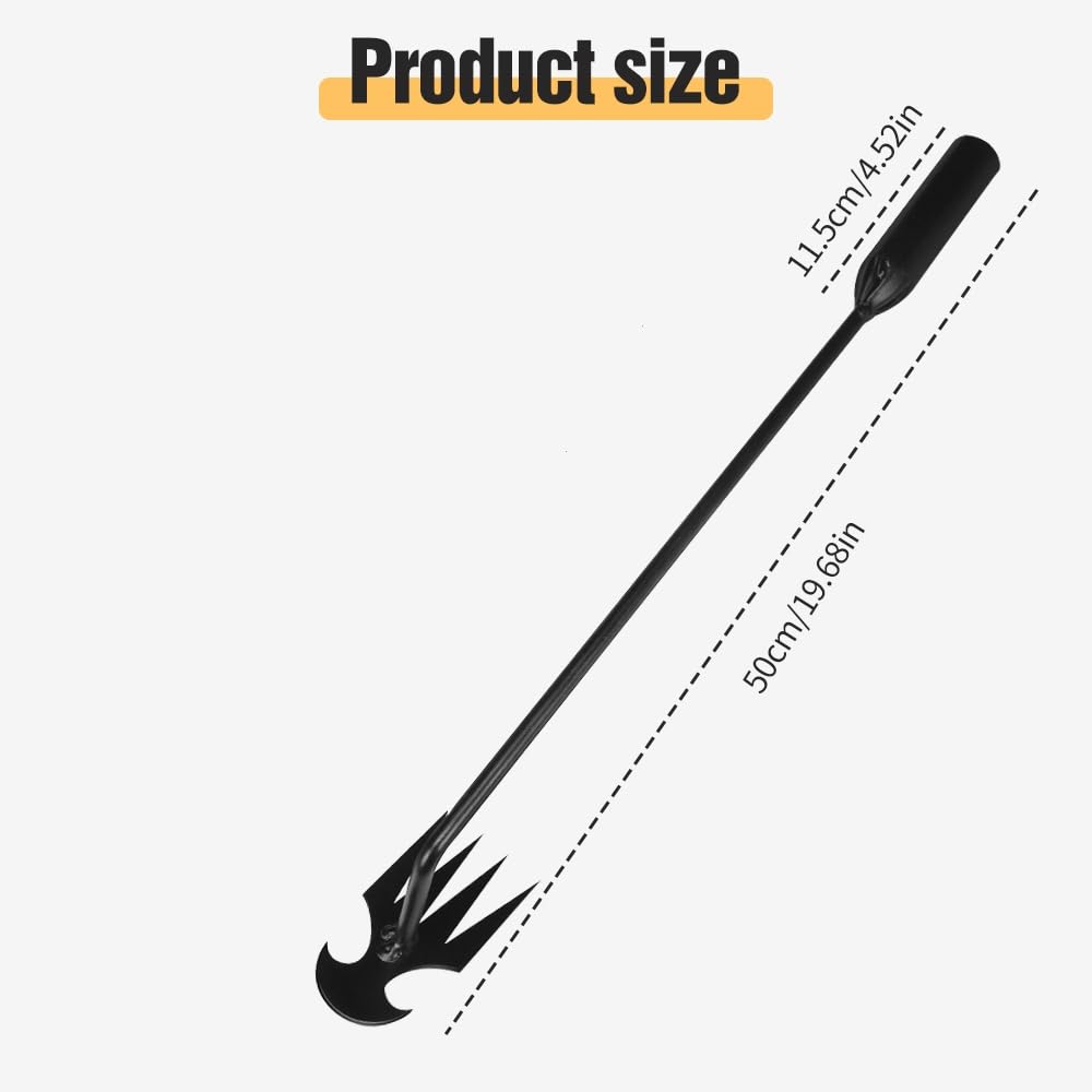 2024 Upgraded 20in Stainless Steel Weed Puller Tool - 4 Teeth Dual Purpose Manual Weeder for Garden, Lawn & Yard - Durable Hand Weeding Tool for Efficient Weed Removal - Perfect for Gardening, Landscaping & Outdoor Maintenance