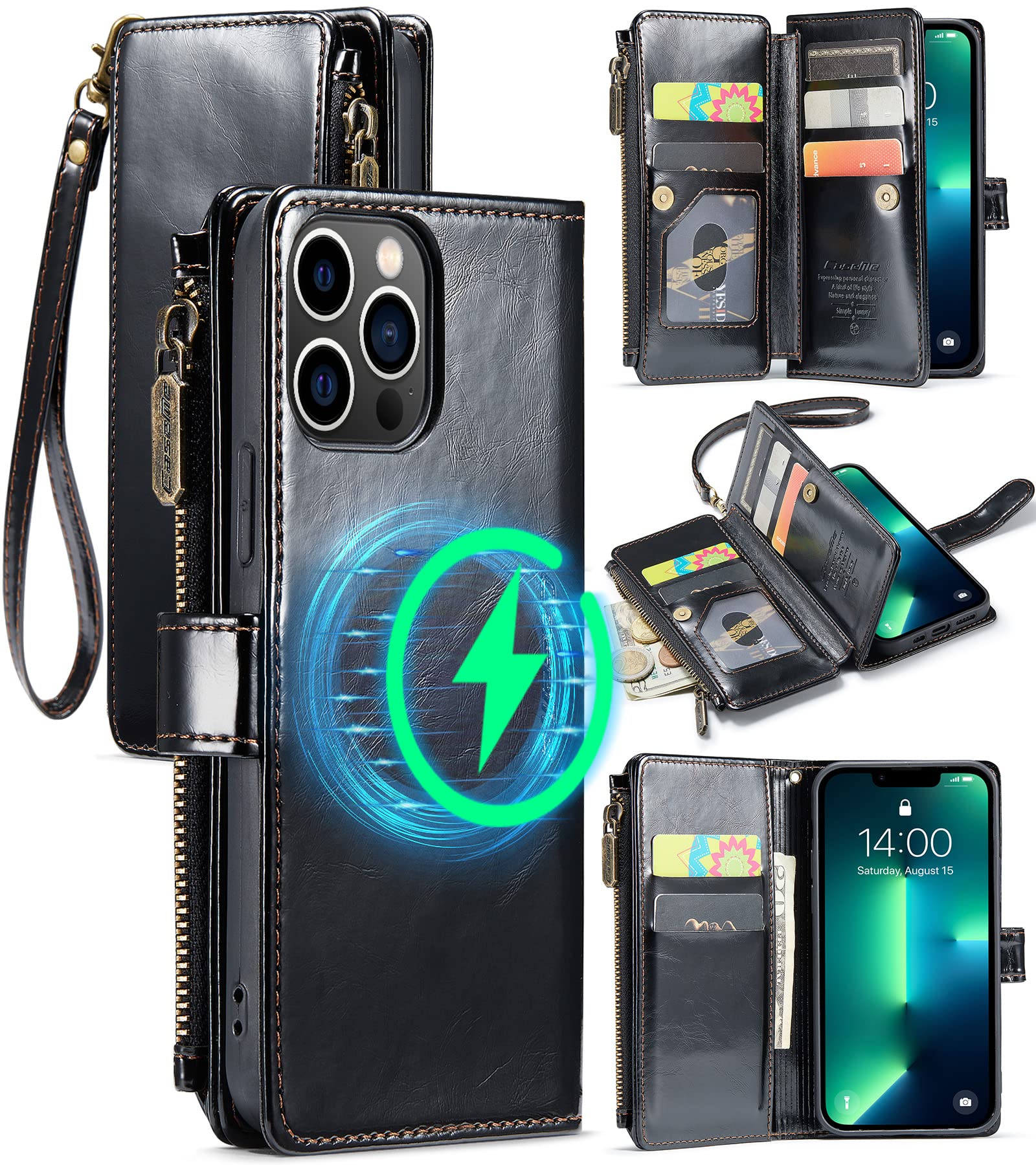 Magnetic Wallet Case for iPhone 13 Pro (6.1