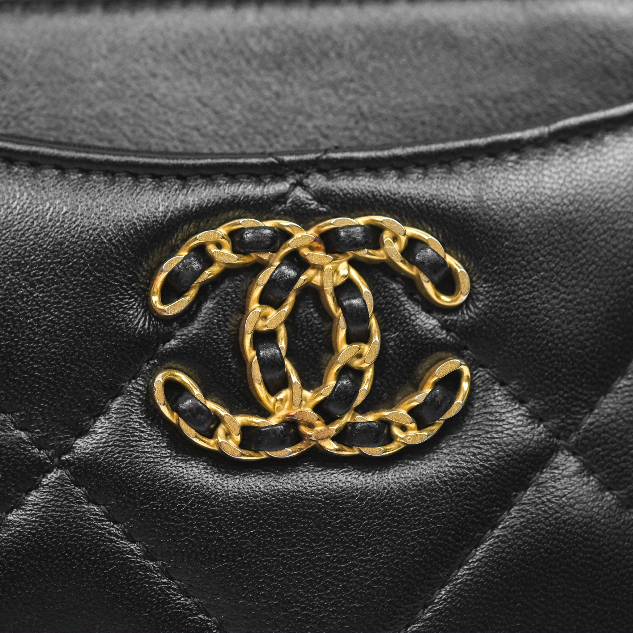 Chanel 19 Black Lambskin Leather Coin Purse with Gold-Tone Zipper - Luxury Small Wallet for Women, Perfect for Parties, Travel & Everyday Use
