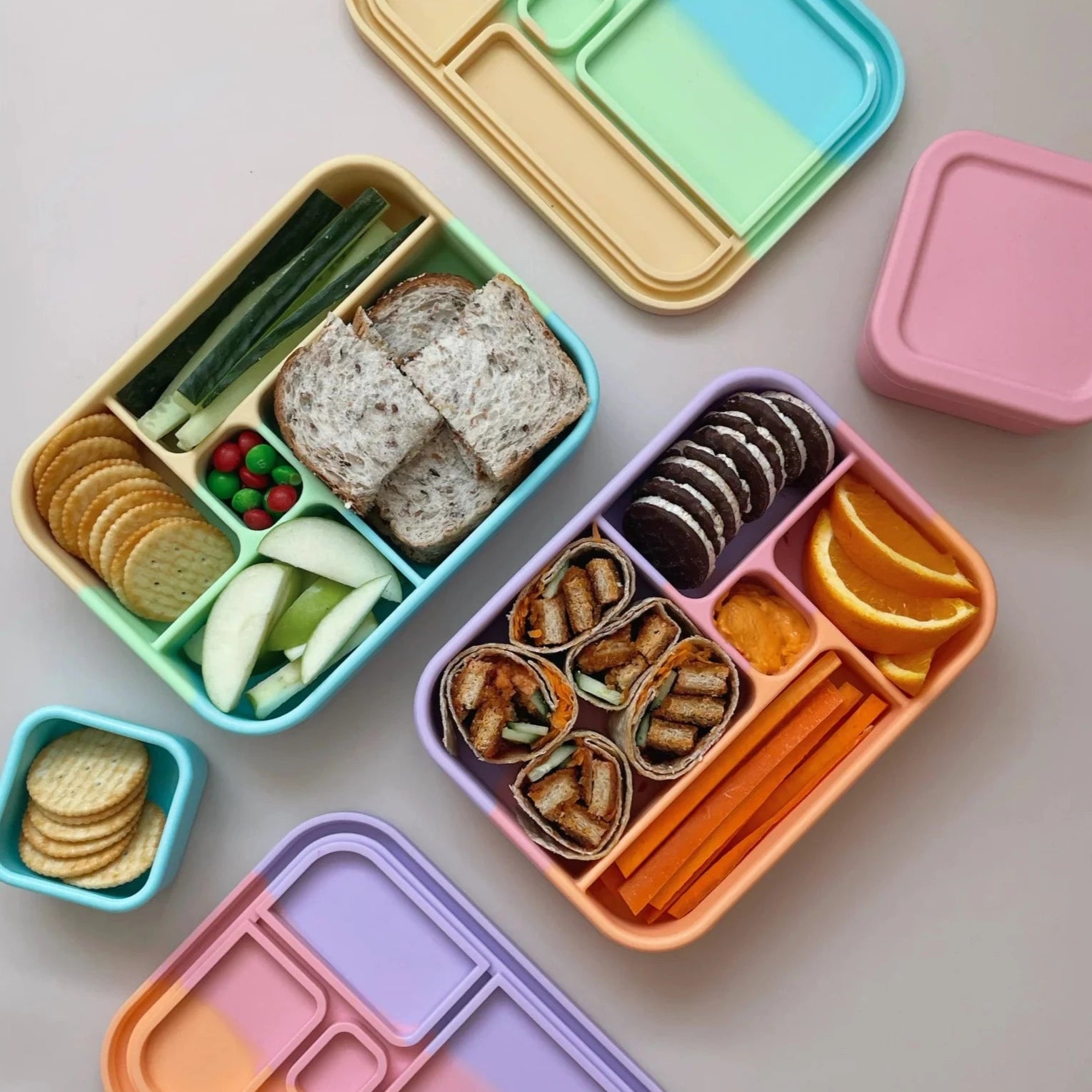 Eco-Friendly Silicone Lunch Box by The Zero Waste People | Reusable, Leak-Proof Food Container for School, Office & Picnics | BPA-Free Meal Prep Storage