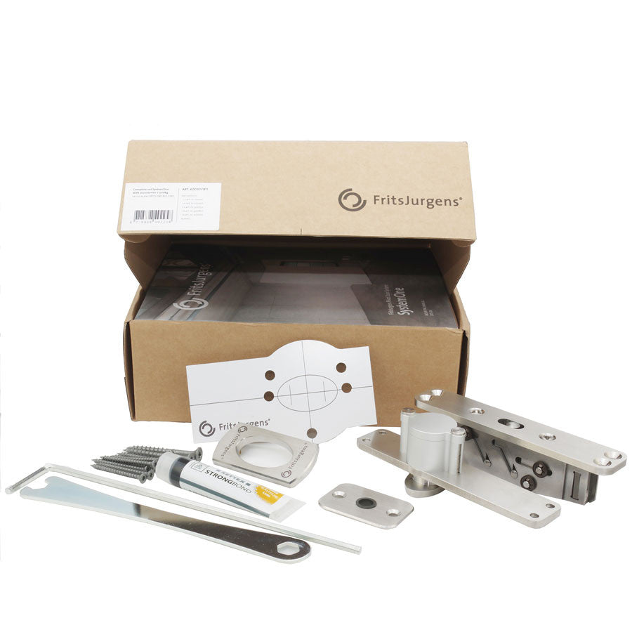 FritsJurgens System One Pivot Hinge - Premium Invisible Door Hinge for Modern Interior Design - Perfect for Glass Doors, Cabinet Doors, and Room Dividers