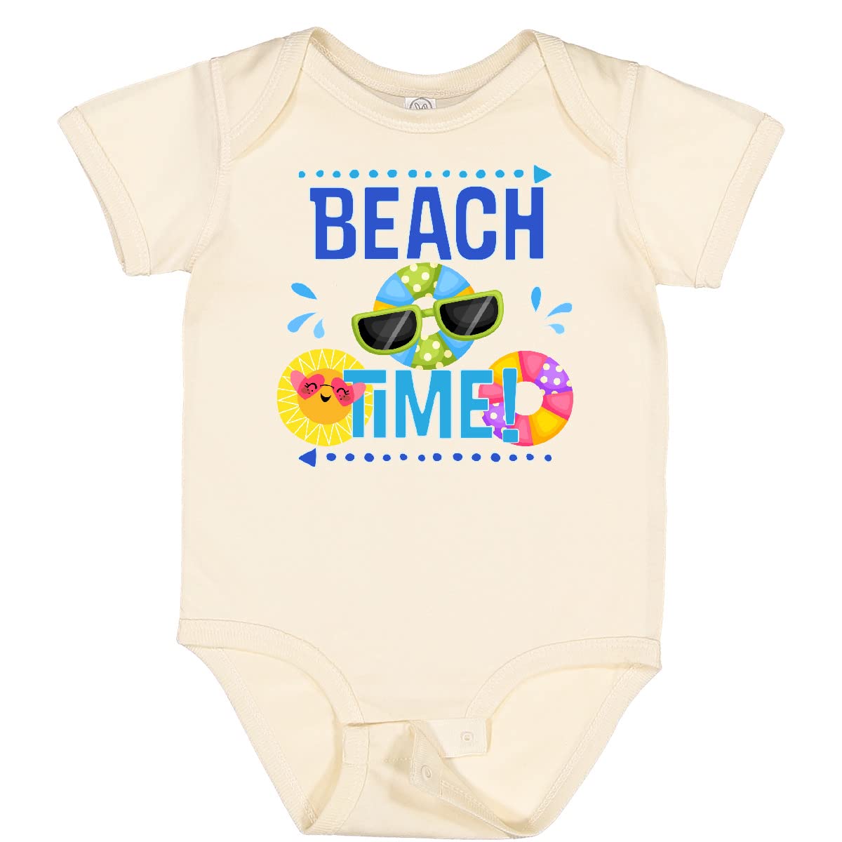 Inktastic Beach Time Summer Vacation Trip Baby Bodysuit - Cute Outfit for Beach Holidays, Family Trips & Summer Photoshoots