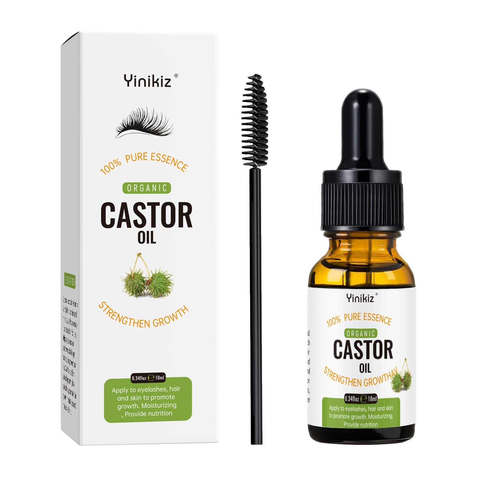 Xiahium Castor Oil for Eyelashes & Eyebrows Growth - Natural Lash Serum for Thicker, Longer Lashes - Perfect for Eyelash Extensions & Daily Nourishment