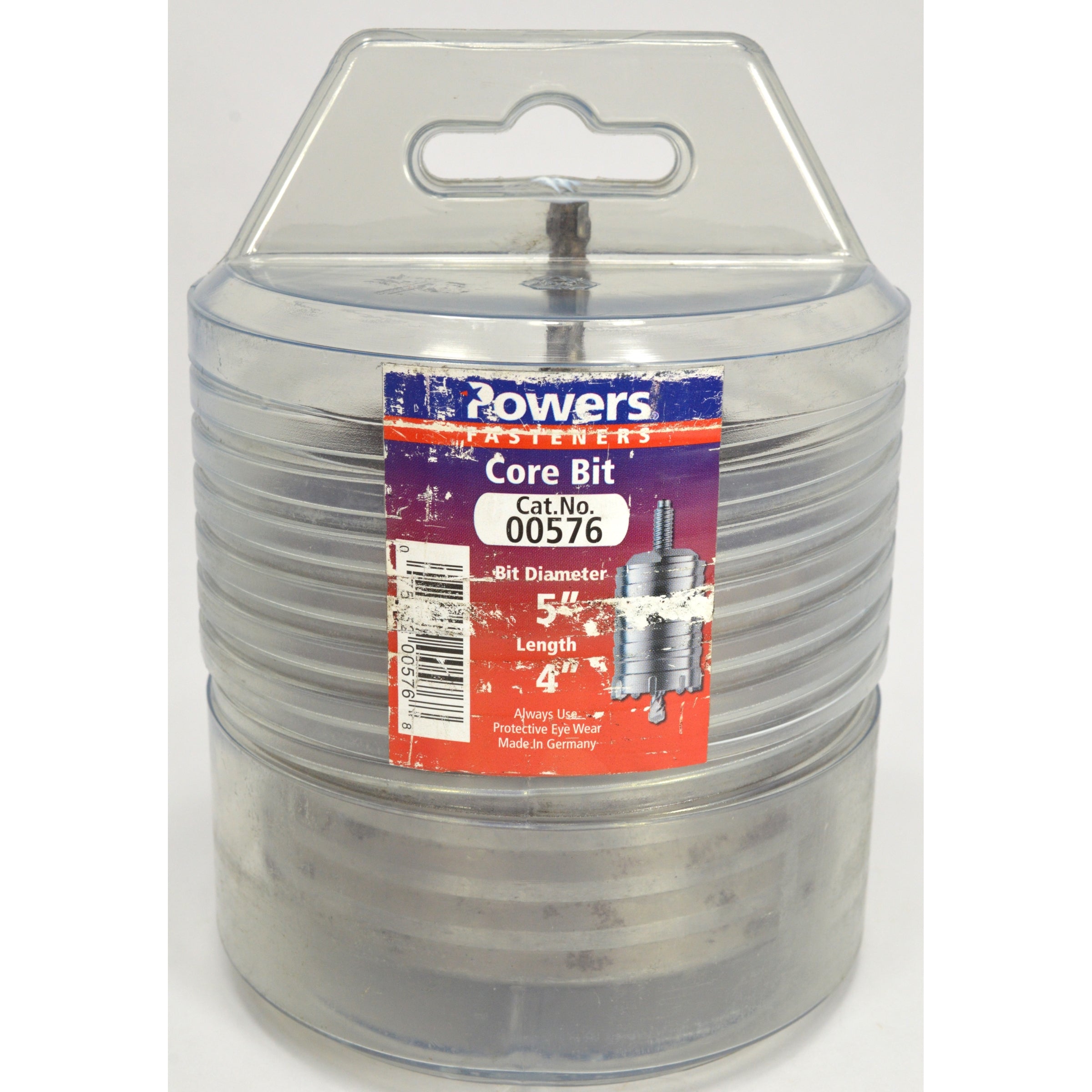 POWERS FASTENERS CORE BIT 5 DIA x 4 DEEP (Catalog No. 00576) - Used Drill Bit for Concrete, Masonry & Tile - Perfect for Construction, Renovation & DIY Projects