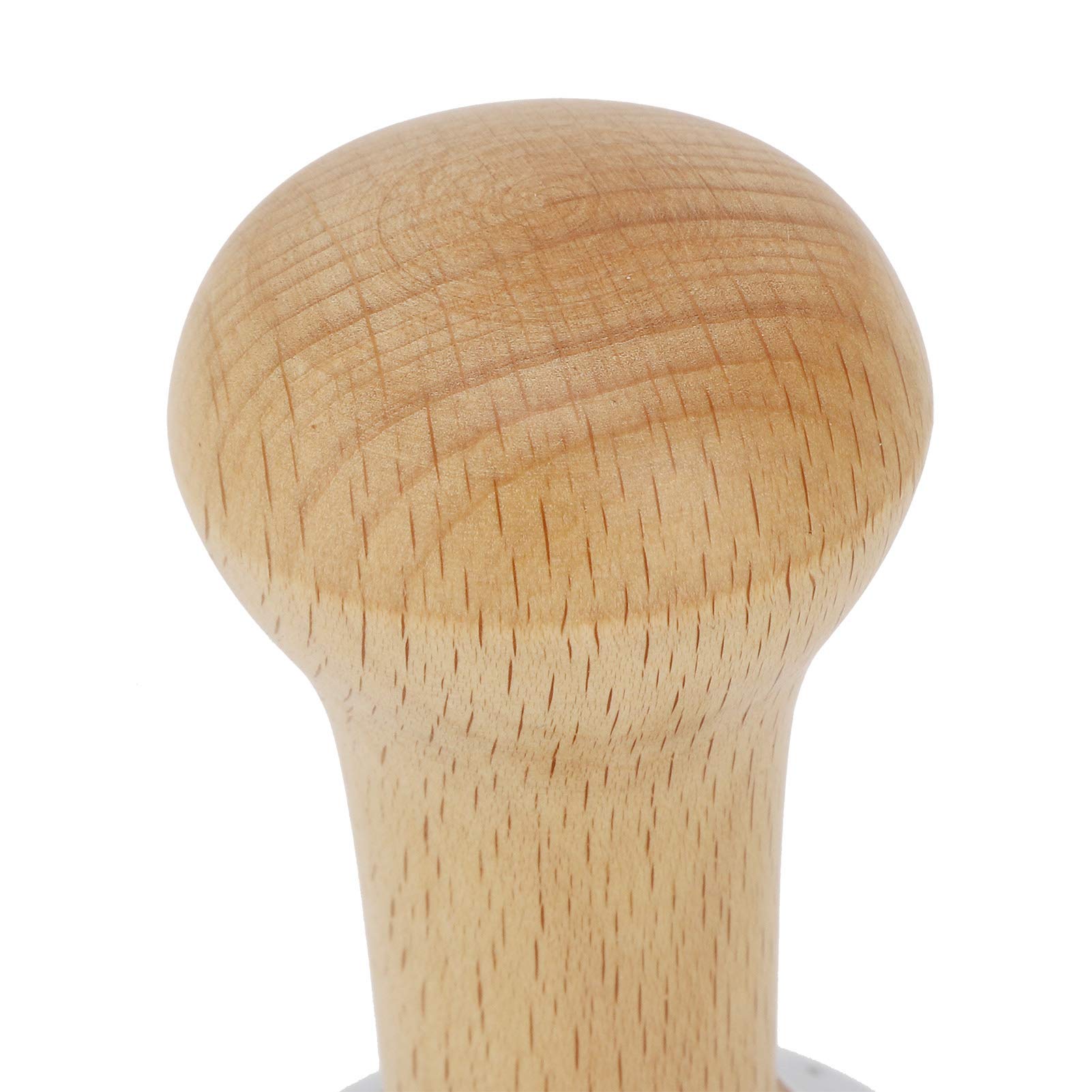 Premium 51mm Coffee Powder Tamper - Ergonomic Handheld Espresso Tool for Home & Office Use - Wooden Flat Bottom Coffee Accessory for Baristas & Coffee Lovers - Perfect for Espresso Machines & French Press