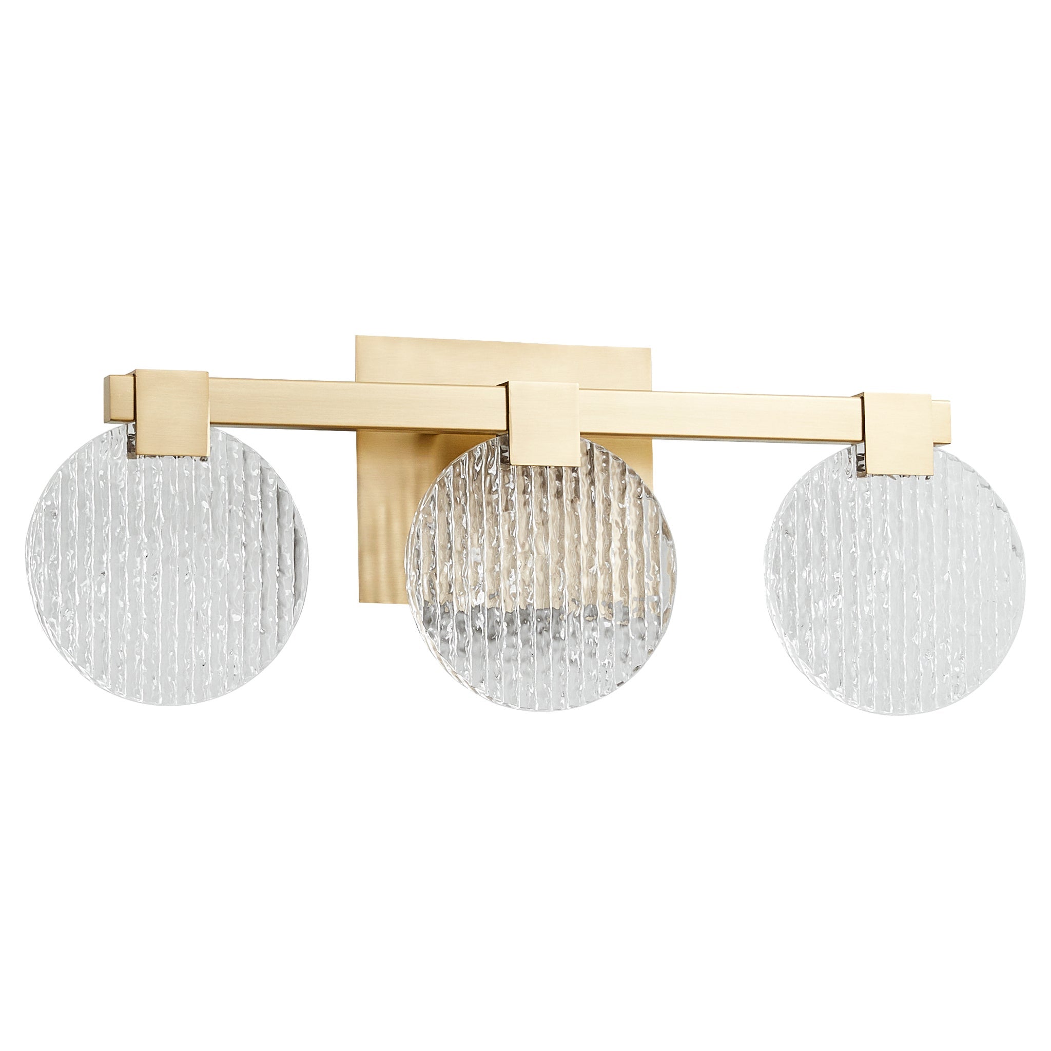 Oxygen Axiom 3 5052 40 Bathroom Vanity Light Fixture in Aged Brass - Modern Lighting for Bathroom Vanity, Powder Room & Dressing Area